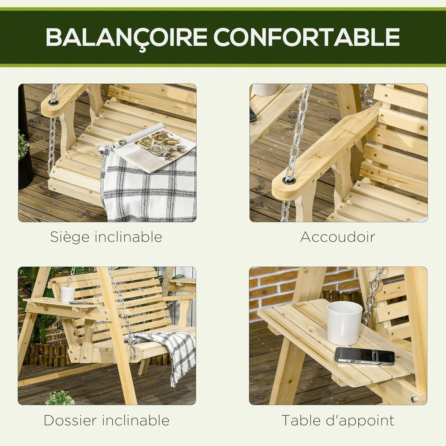 Comfort Features of Outsunny Garden Swing
