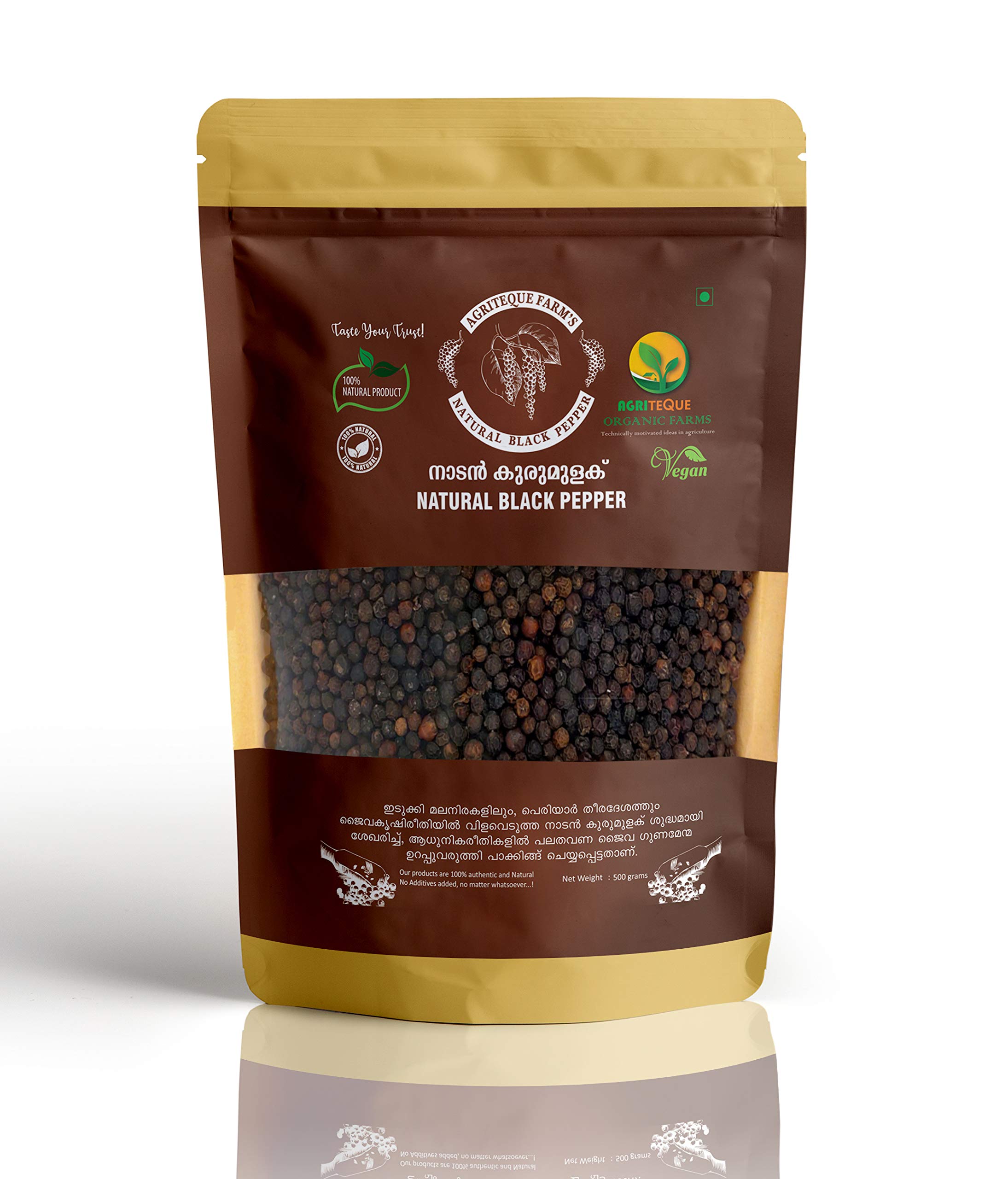 Natural Black Pepper Whole 500 Grams- Kali Mirch-Pepper Corns- Agriteque Organic Farms (B08WRXP571) Amazon Price History, Amazon Price Tracker