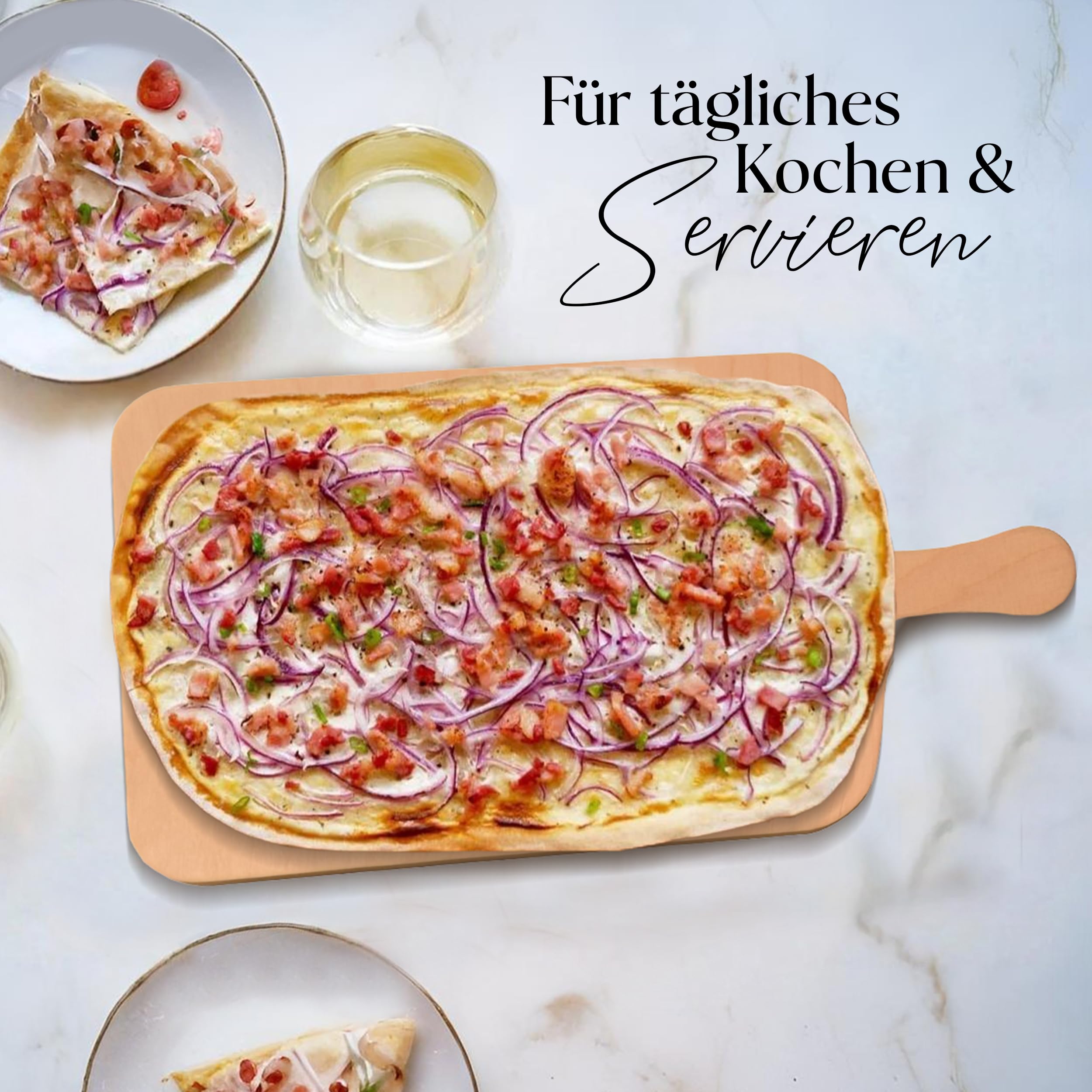 Die Schreiner - Christoph Siegel Plateau à tarte flambée en kit de 20- pratique & robuste - Grandeur L