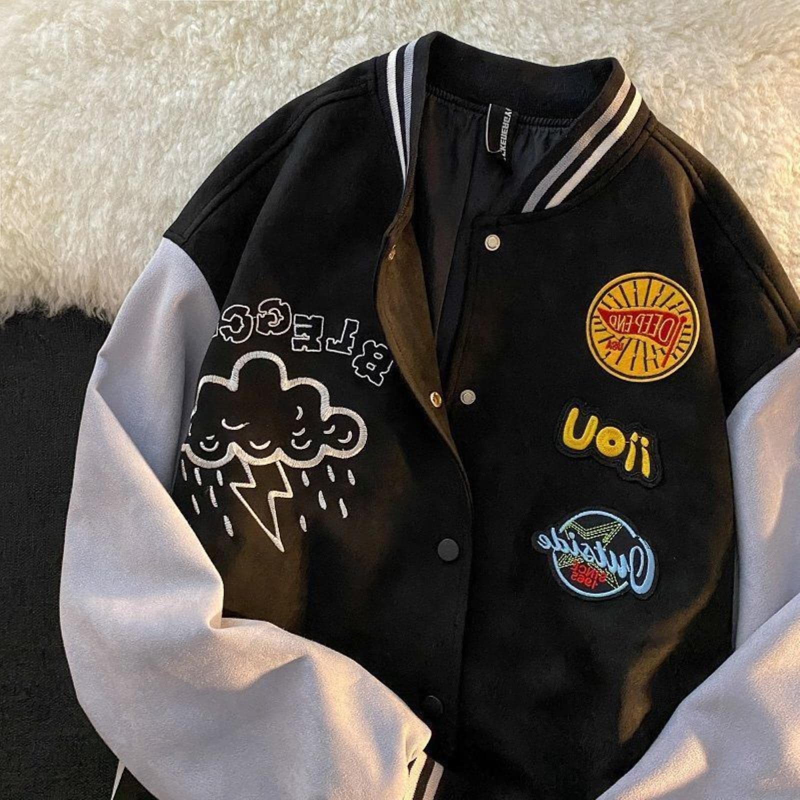 ジャケット・アウター AMERI CHECK EMBROIDERY NO COLLAR JACKET AMERI CHECK EMBROIDERY NO COLLAR JACKET