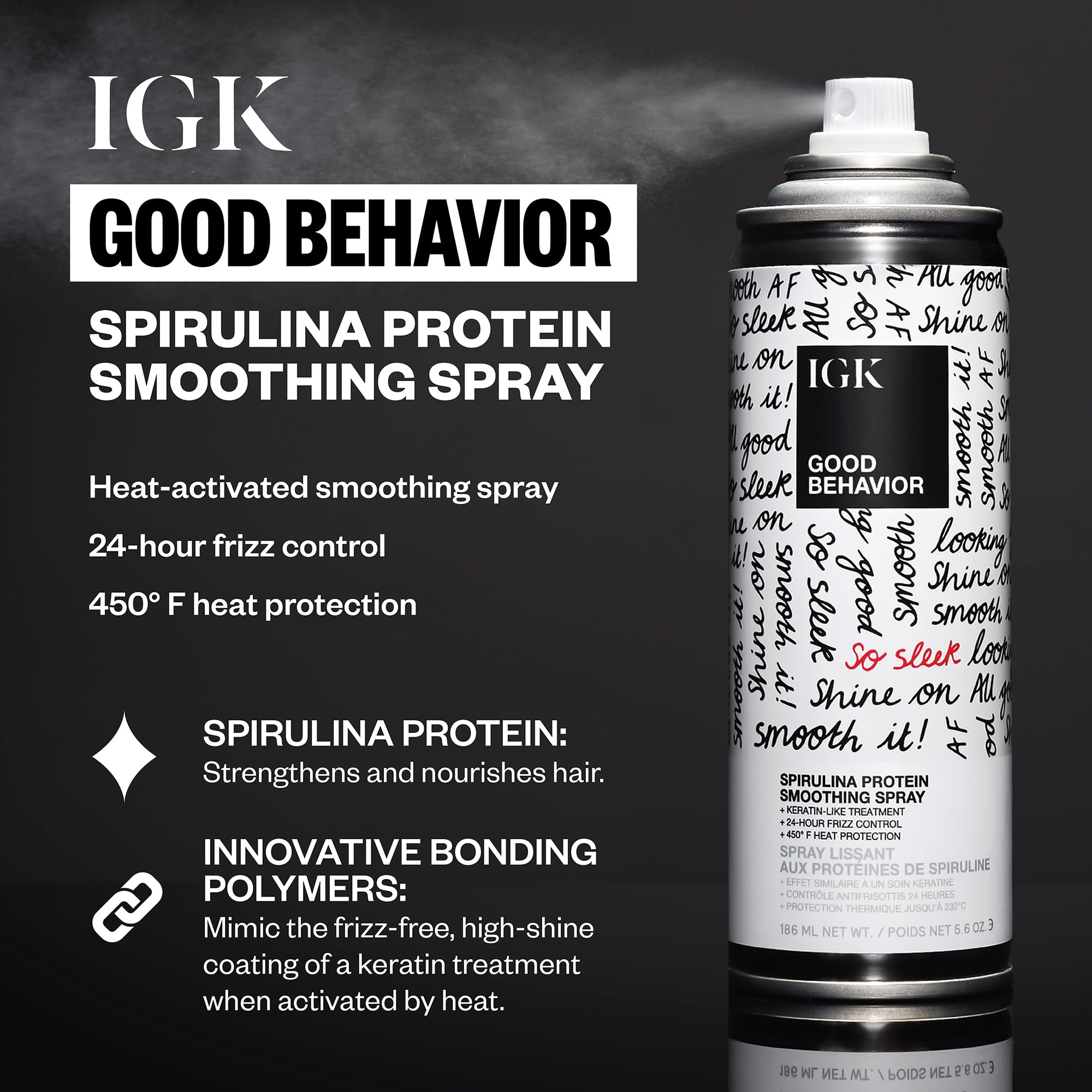IGK Must Have Travel Kit Holiday 2025 – Includes GOOD BEHAVIOR Smoothing Spray, DISCO DISCO Shine Spray & ANTISOCIAL Dry Hair Mask – TSA Approved Travel Size Hair Essentials