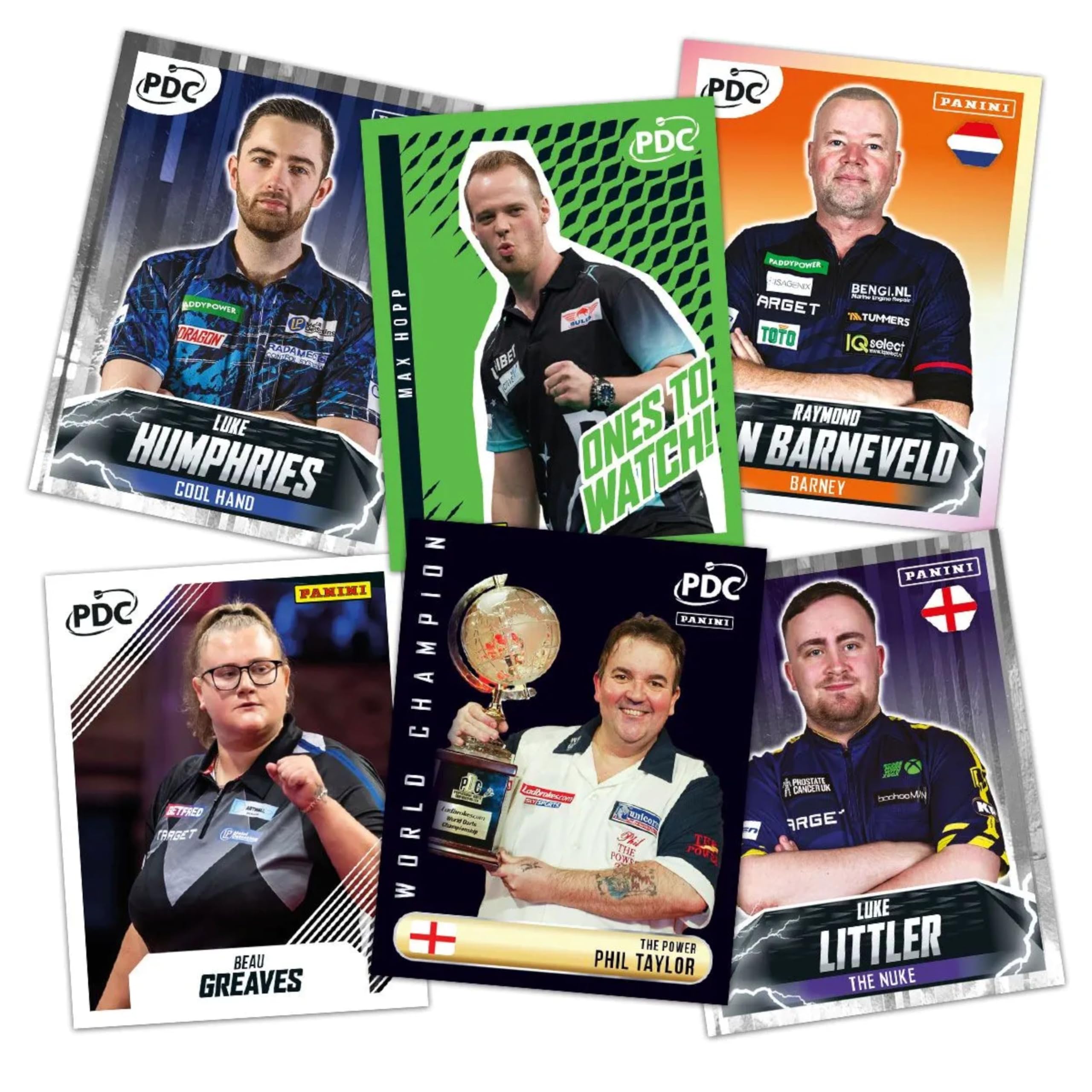 Panini Darts PDC World Championship 2026 Sticker | Komplettes Set mit 312 Sticker sortiert | Ohne Album