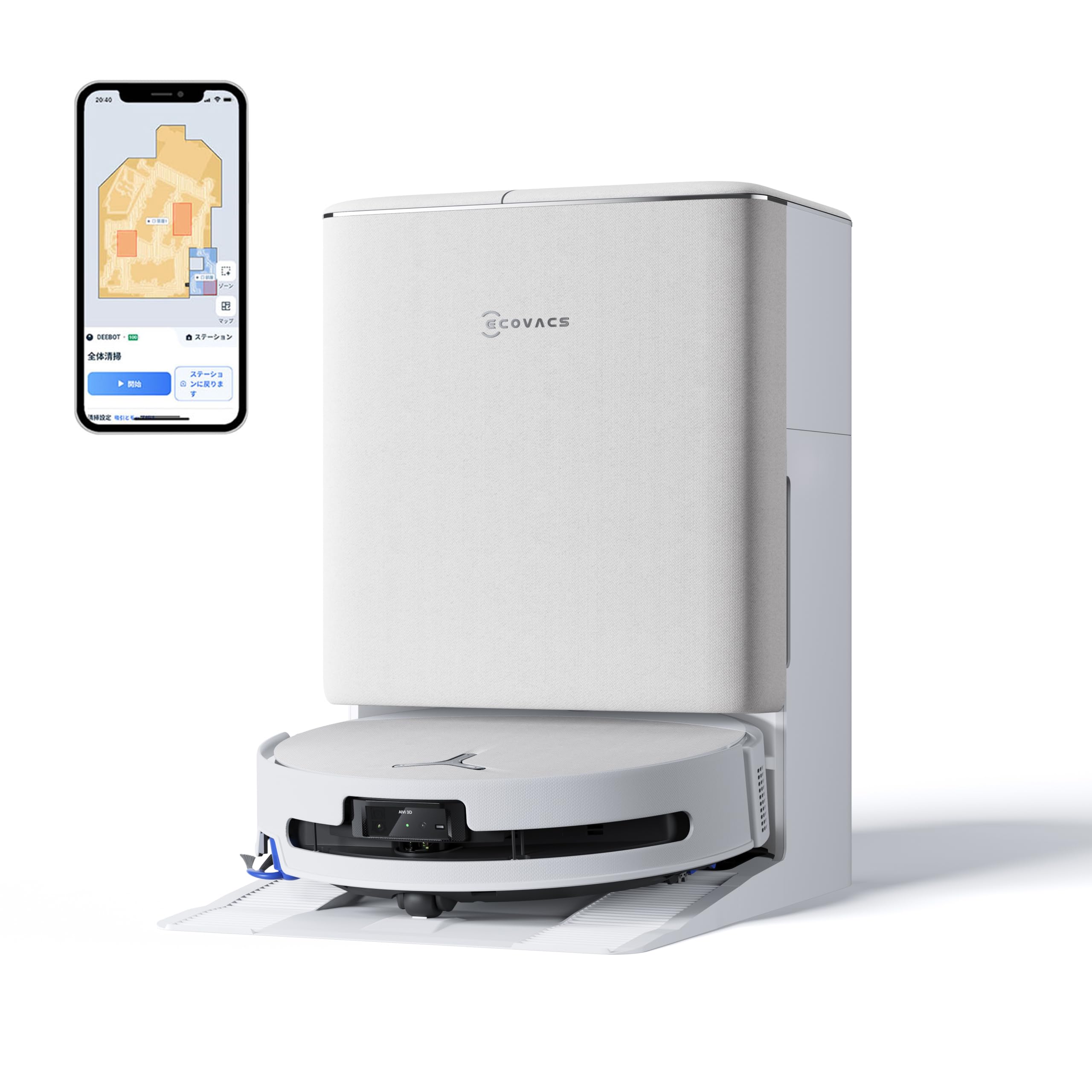 Amazon.co.jp: ECOVACS(エコバックス) DEEBOT T90 PRO OMNI ローラー式