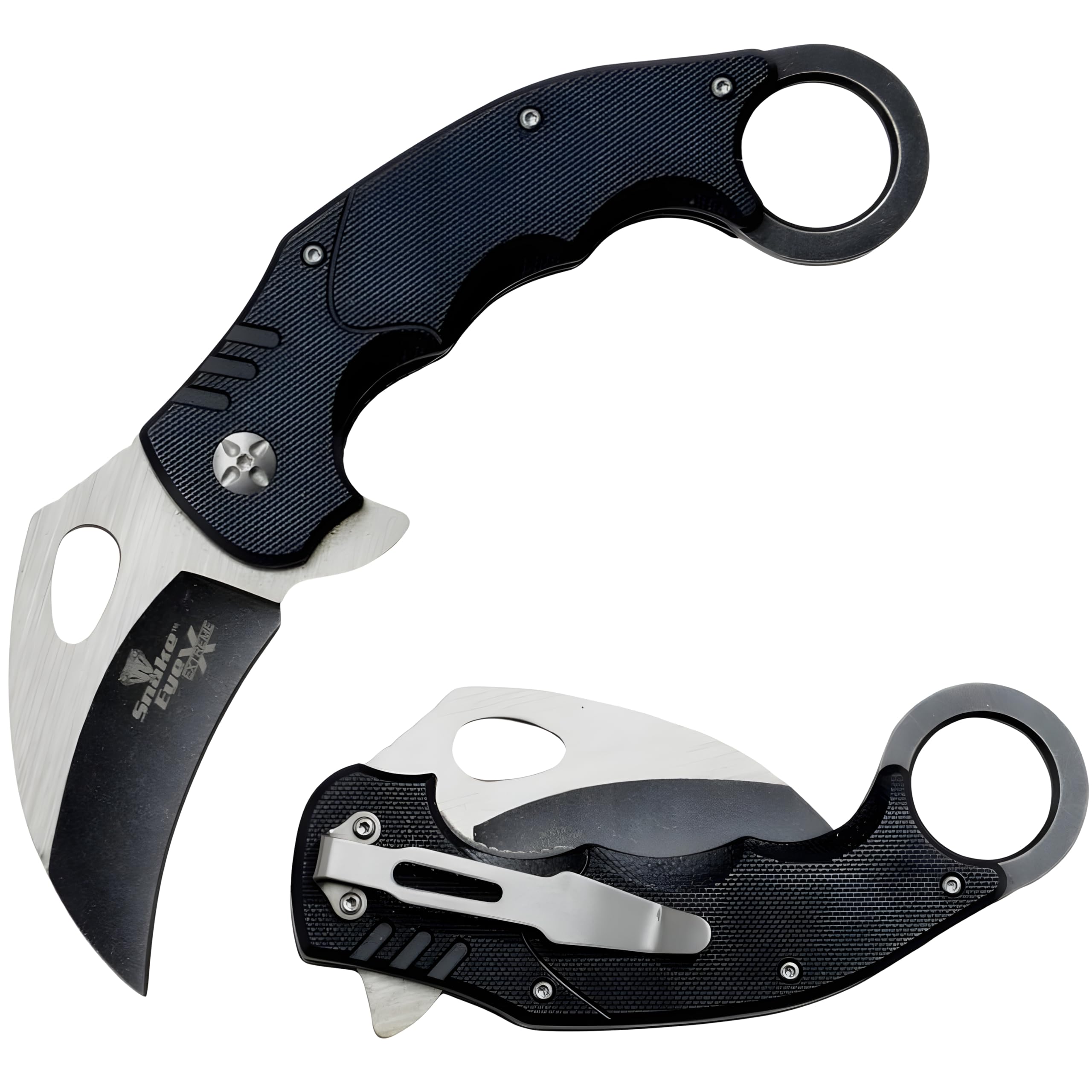 Snake Eye Tactical Extreme Heavy Duty Everyday Carry Ball Bearing Pivot Folding Liner Lock Pocket Knife Ideal for Recreational Work Hiking Camping (