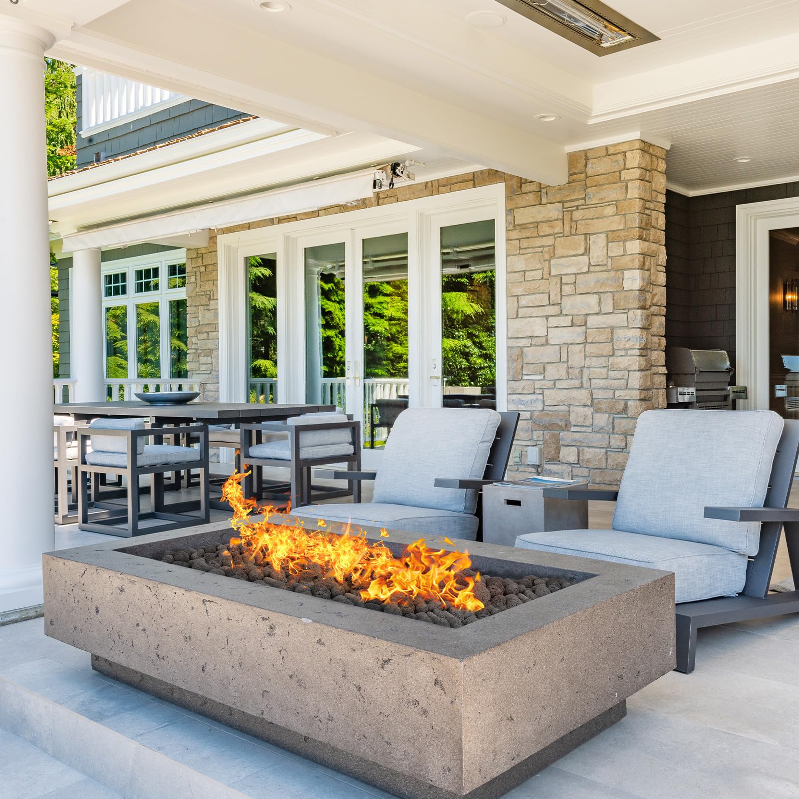 Snapklik.com : GASPRO 10lb Large Lava Rocks For Fire Pit, 3-5 Inch
