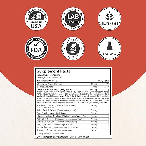 Miniatura 2 de LiverTox by NuBest - Fórmula prémium para la salud del hígado, limpieza del hígado, desintoxicación y reparación - con cardo mariano, colina,