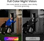 aosu Security Cameras Outdoor Wireless Home System, Solar Powered, Cross-Camera Tracking, True 2K HD Color Night Vision, Spotlight, Motion Alert, No Subscription Required, Easy Setup, 4-Cam-Kit