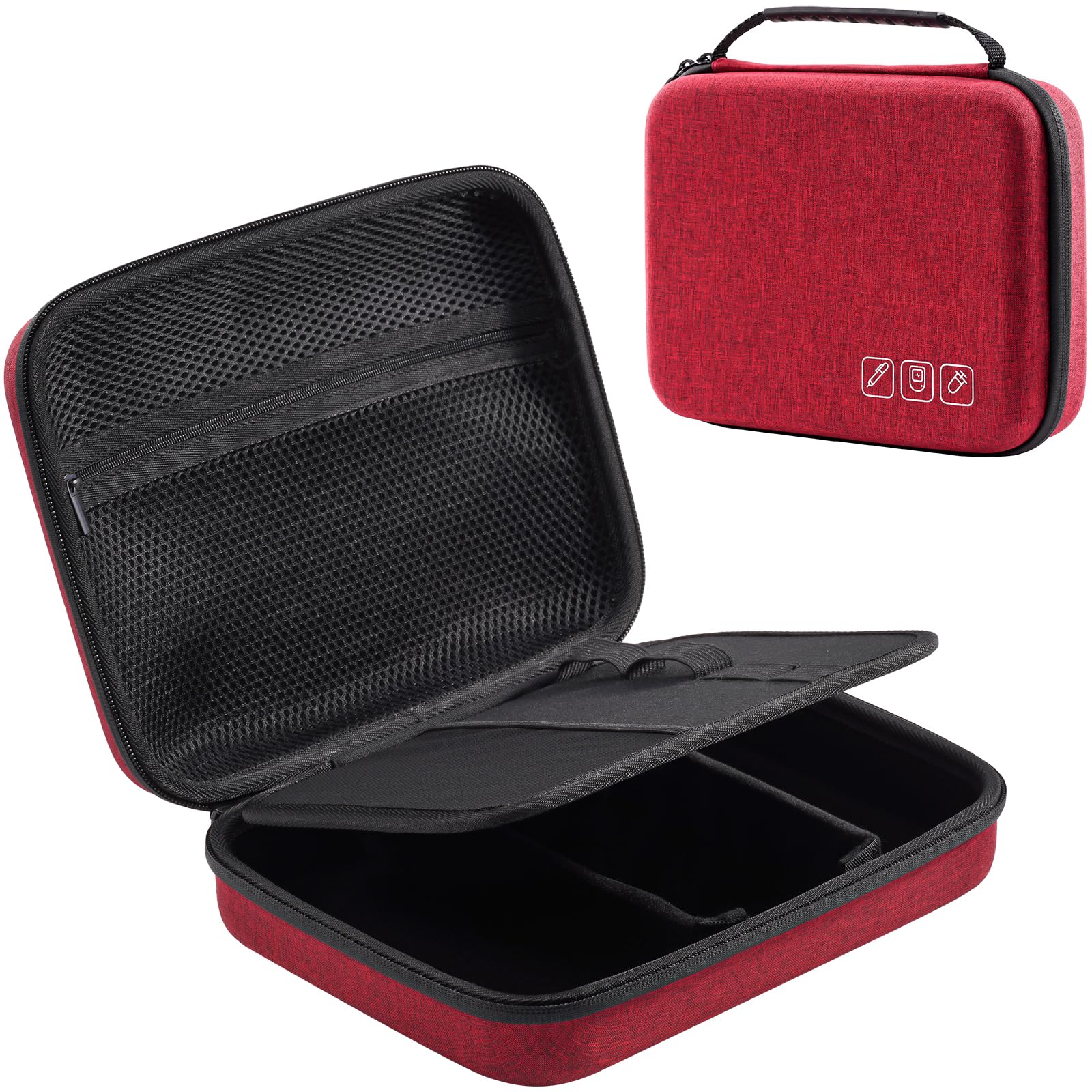 ProCase Diabetic Supplies Hard Travel Case, Diabetes Storage Bag for Glucose Meter Insulin Pen, Blood Sugar Test Strips