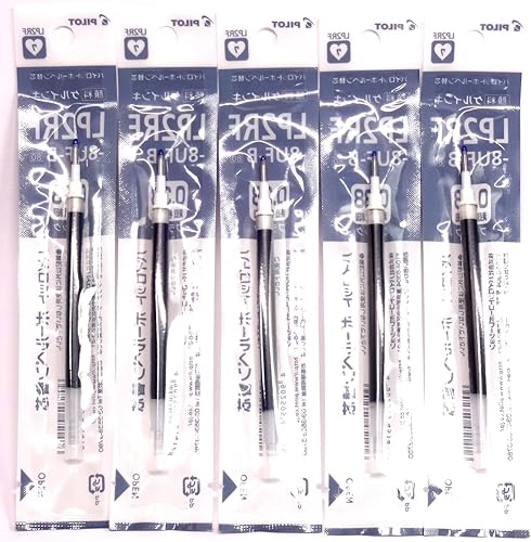 Miniatura 2 de Pilot Recambio de tinta negra de 0.015 in (LP2RF-8UF-B), para bolígrafo de tinta de gel de jugo, (LJU-10UF-B), paquete de 5 unidades en total