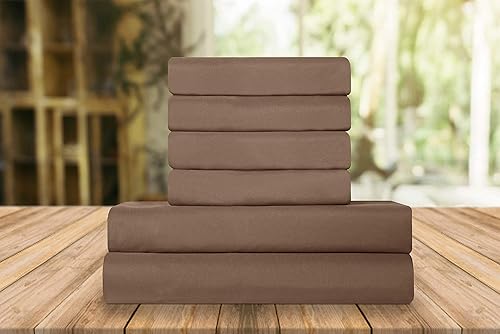 Vista 76 de Elegant Comfort - Juego de sábanas de lujo suaves con patrón Bloomingdale - 1500 hilos de microfibra de calidad premium de hotel, resistente a