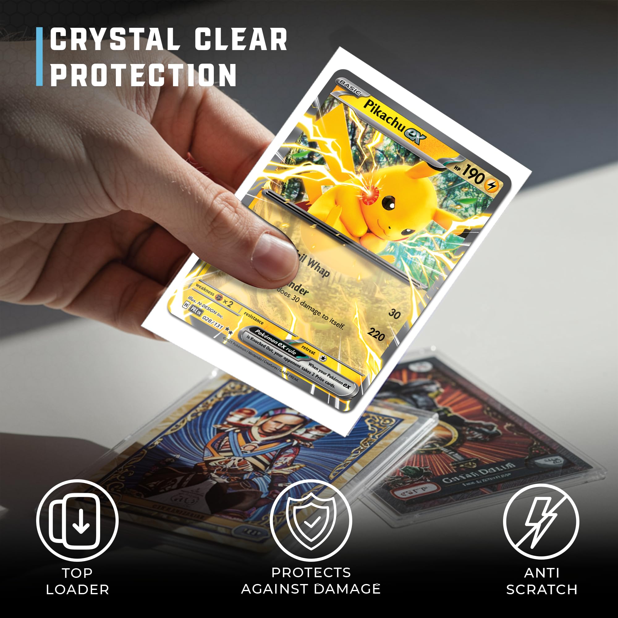 CardGuard Premium Clear Card Sleeves, 100ct, Standard Size Penny Sleeves for Pokémon, Sports Cards, Baseball, Football - Image 3