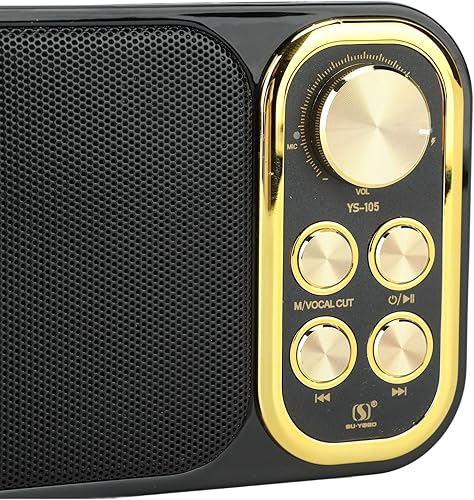 Miniatura 5 de Tgoon Outdoor Singing Party Machine, 3000mah Mini Portable Karaoke Machine 6 Kinds of Speech Effects Instant Pairing 5 Hours for Party(Black)