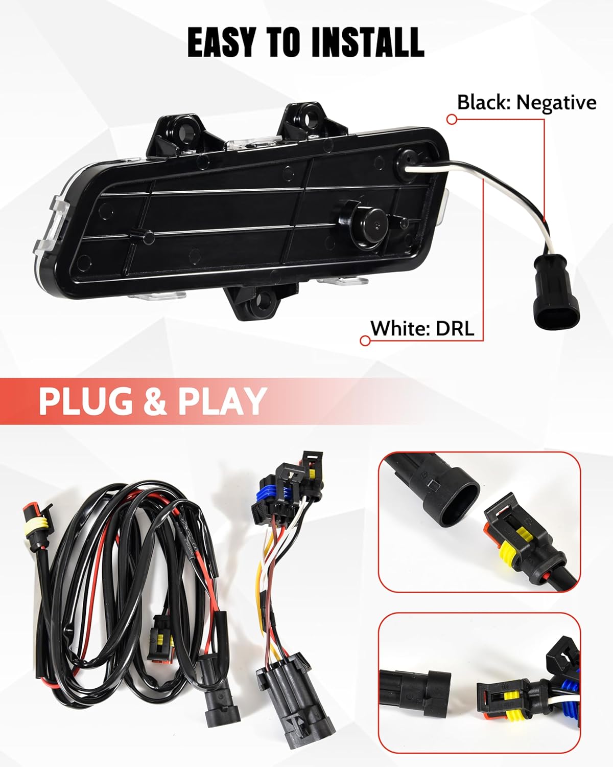 LED Front Bumper Accent Lights for Polaris Ranger XD 1500 2024 2025 Accessories, High Brightness Waterproof Auxiliary Brush Guard DRL Lights with Seamless Fit, Replacement for #2889767