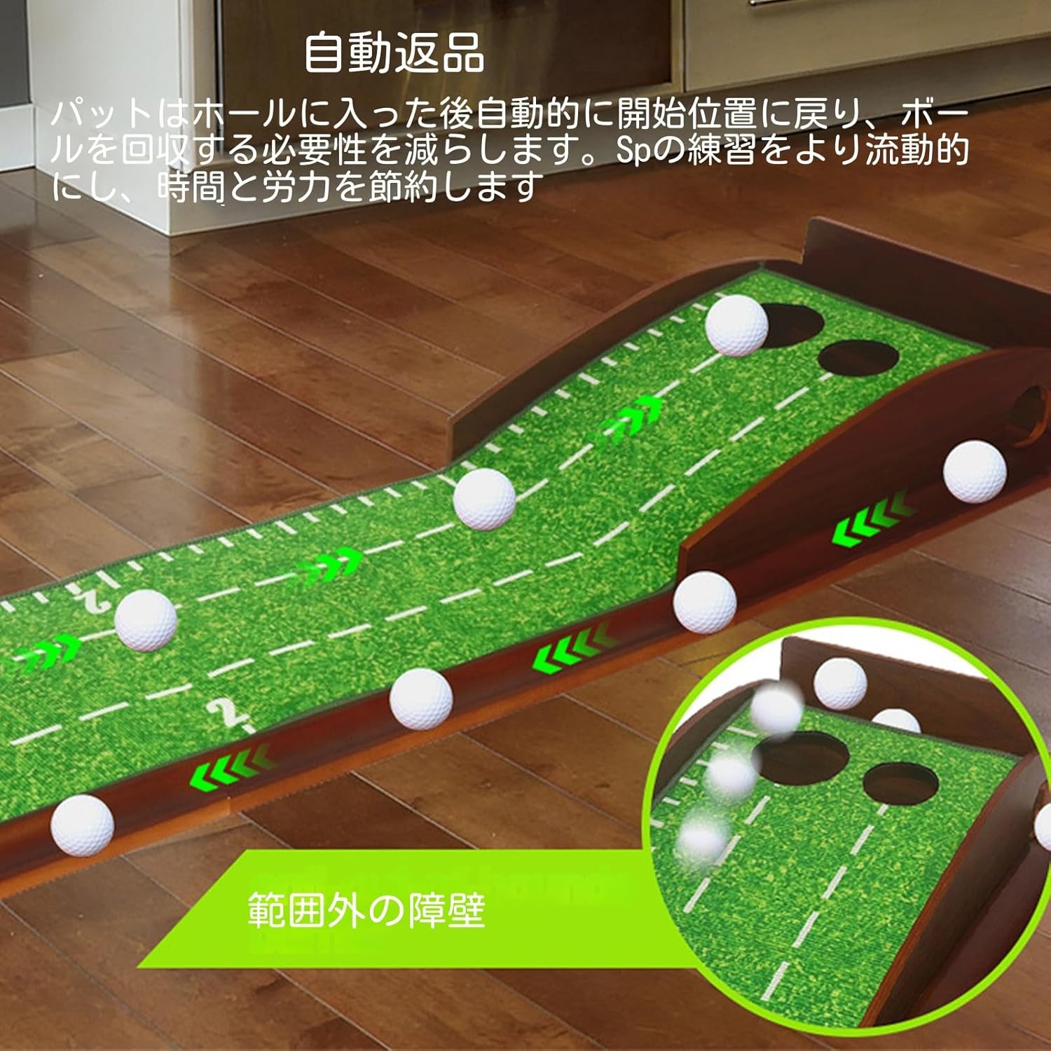 ゴルフ パッティング 練習 用 マット | 滑り止め 機能 を 搭載 した ゴルフ トレーニング 補助 器具 - 屋内用パッティング