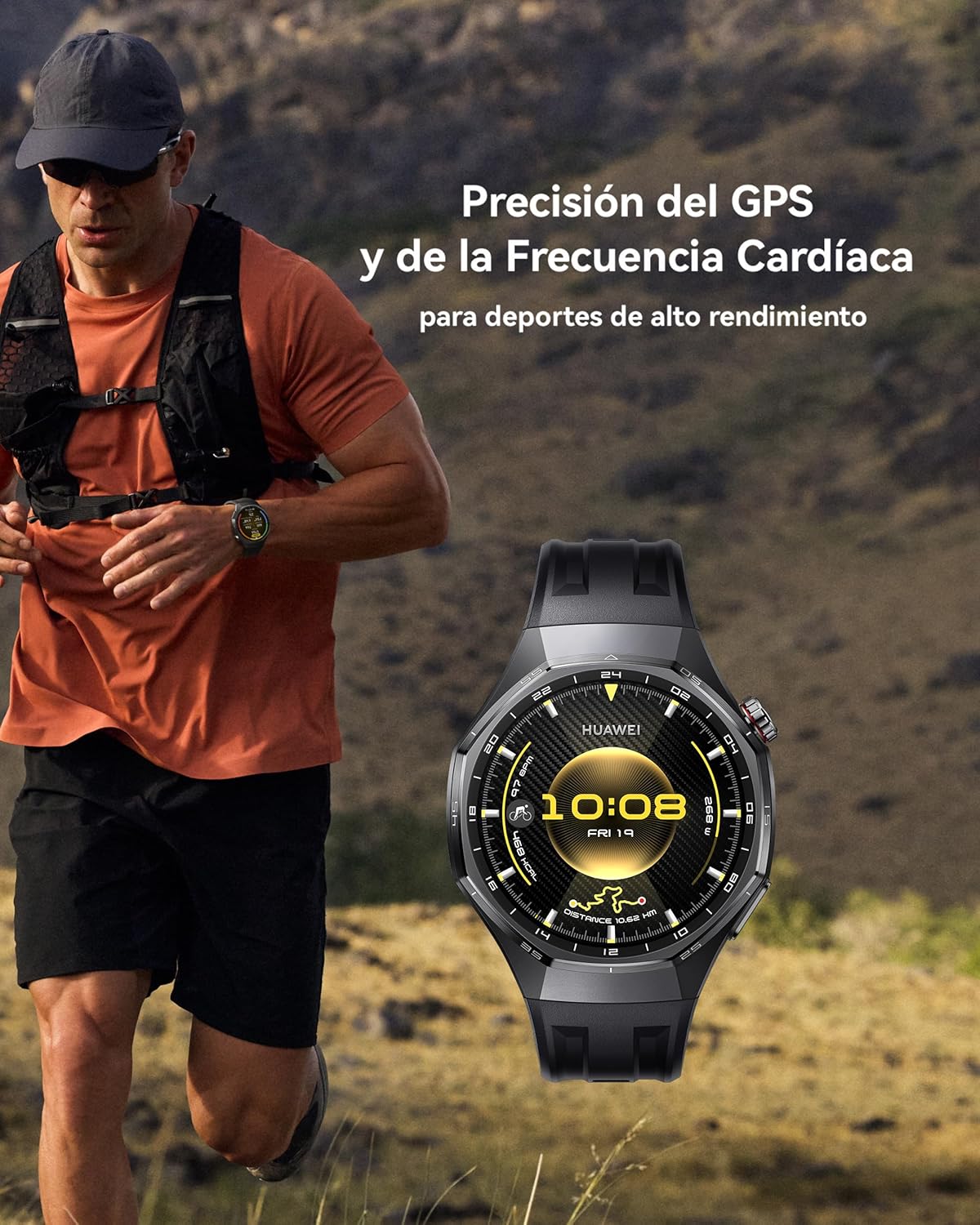 HUAWEI Watch GT 6 Pro 46mm GPS Smartwatch 1.47»AMOLED Pantalla Táctil, hasta 21 Días de Autonomía, Ciclismo Nivel Profesional, NFC, iOS Android Compatible, Análisis ECG, Monitoreo de Salud, Negro 4
