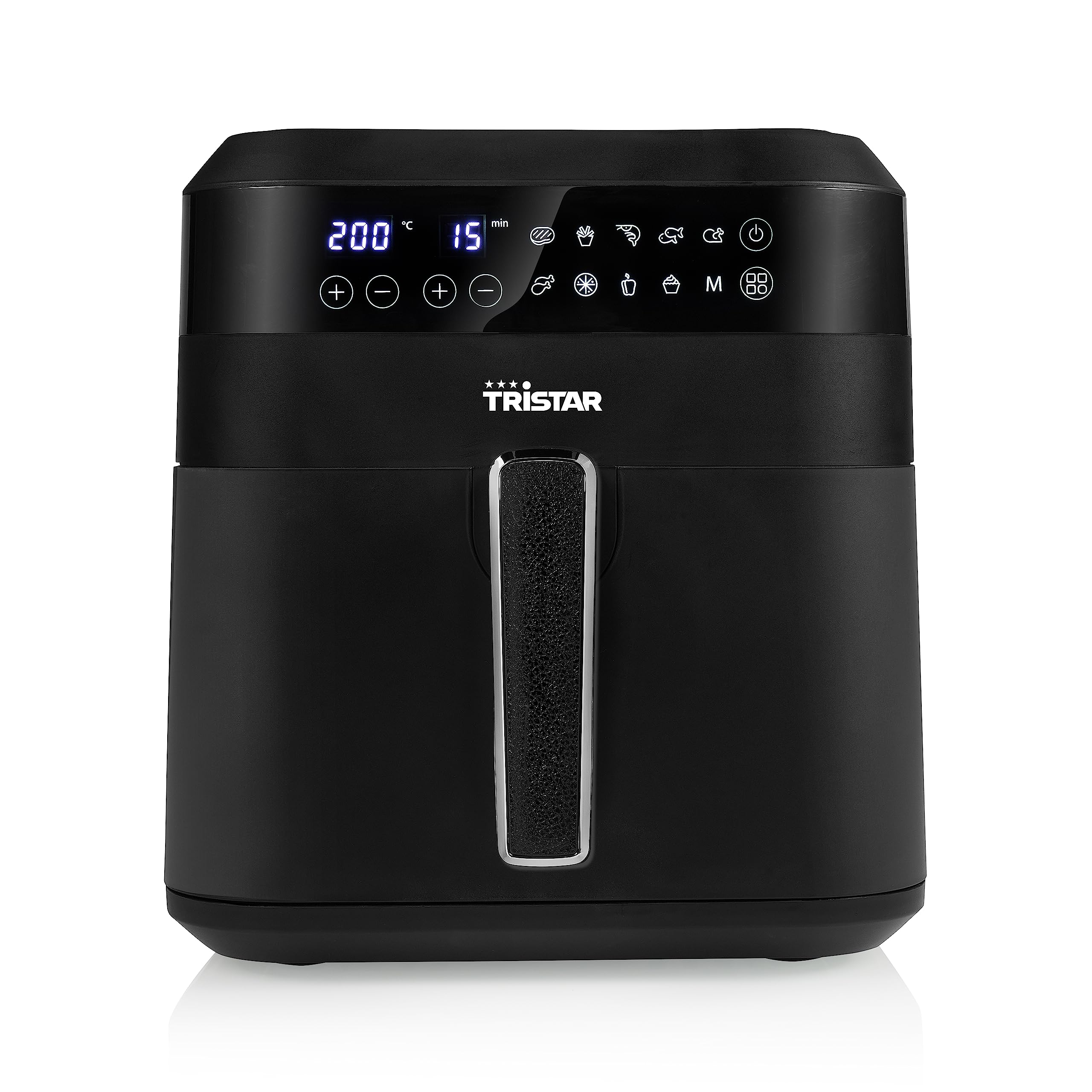 Tristar FR-6999 Freidora sin aceite con panel de control digital táctil, capacidad 6 L, fácil de usar, multifuncional, temporizador 0-60 min y temperatura regulable 80-200 °C, 1700 W