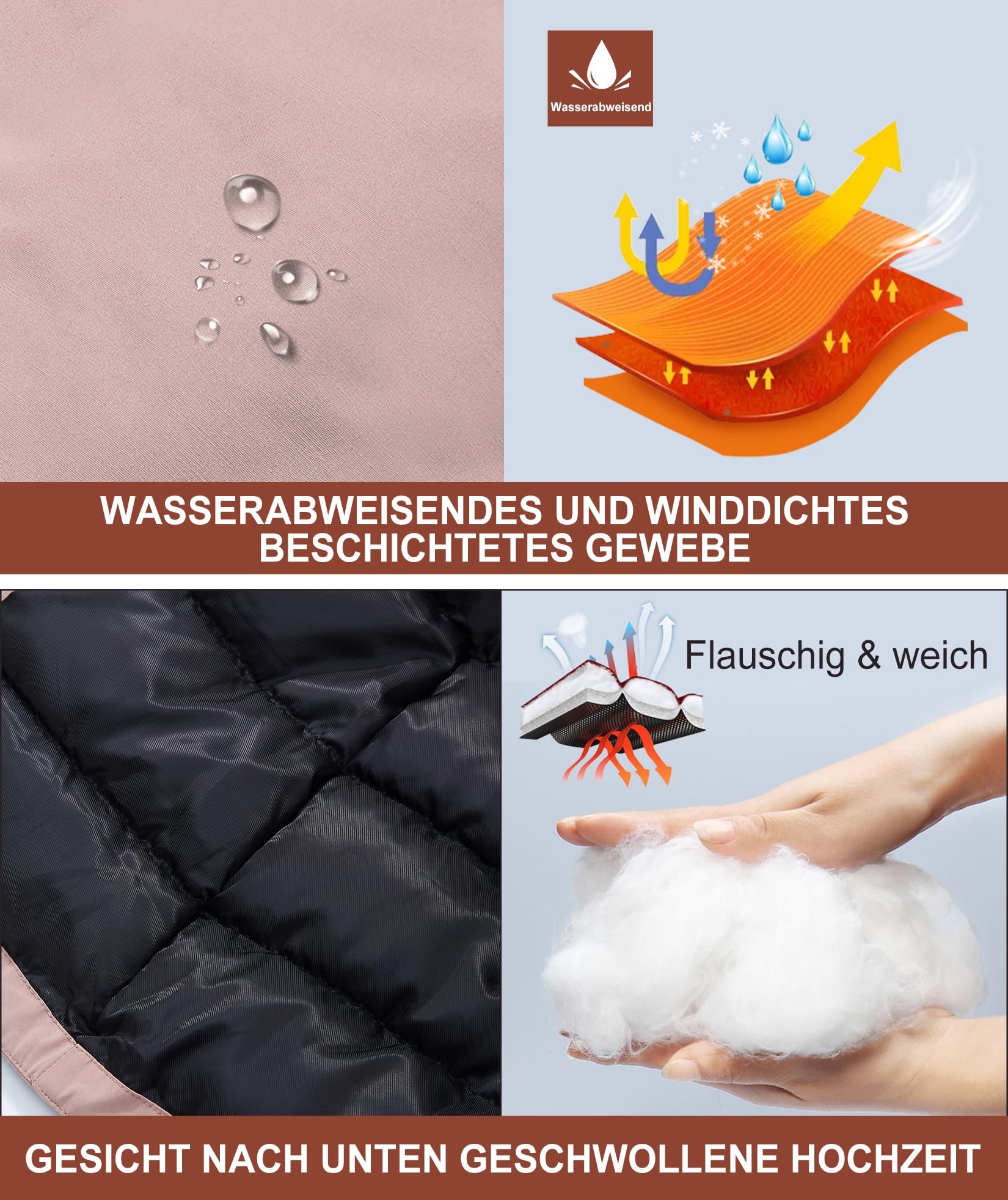 maoo garden Mädchen Wintermäntel schwere wasserdichte Jacke mittellanger Fell Kapuzenparka