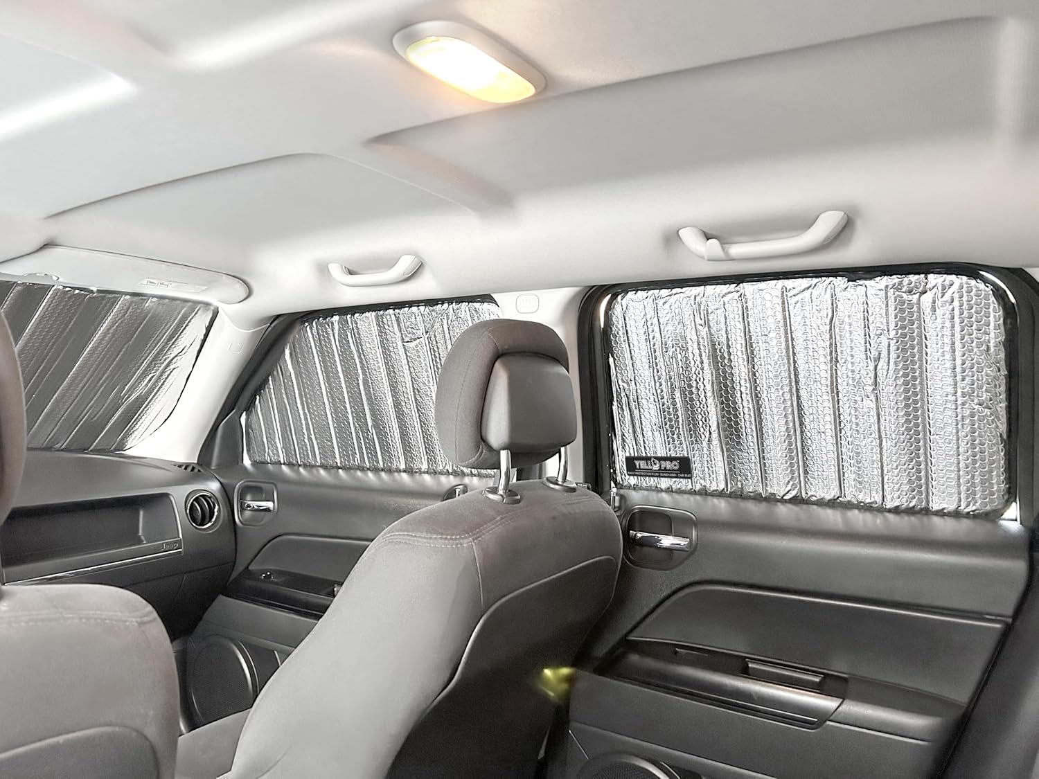 Side Window Rear Seat 2nd Row Sunshade Custom Fit for 2007 2008 2009 2010 2011 2012 2013 2014 2015 2016 2017 Jeep Patriot SUV, Sport, Latitude, Limited, High Altitude (Set of 2) - Made in USA