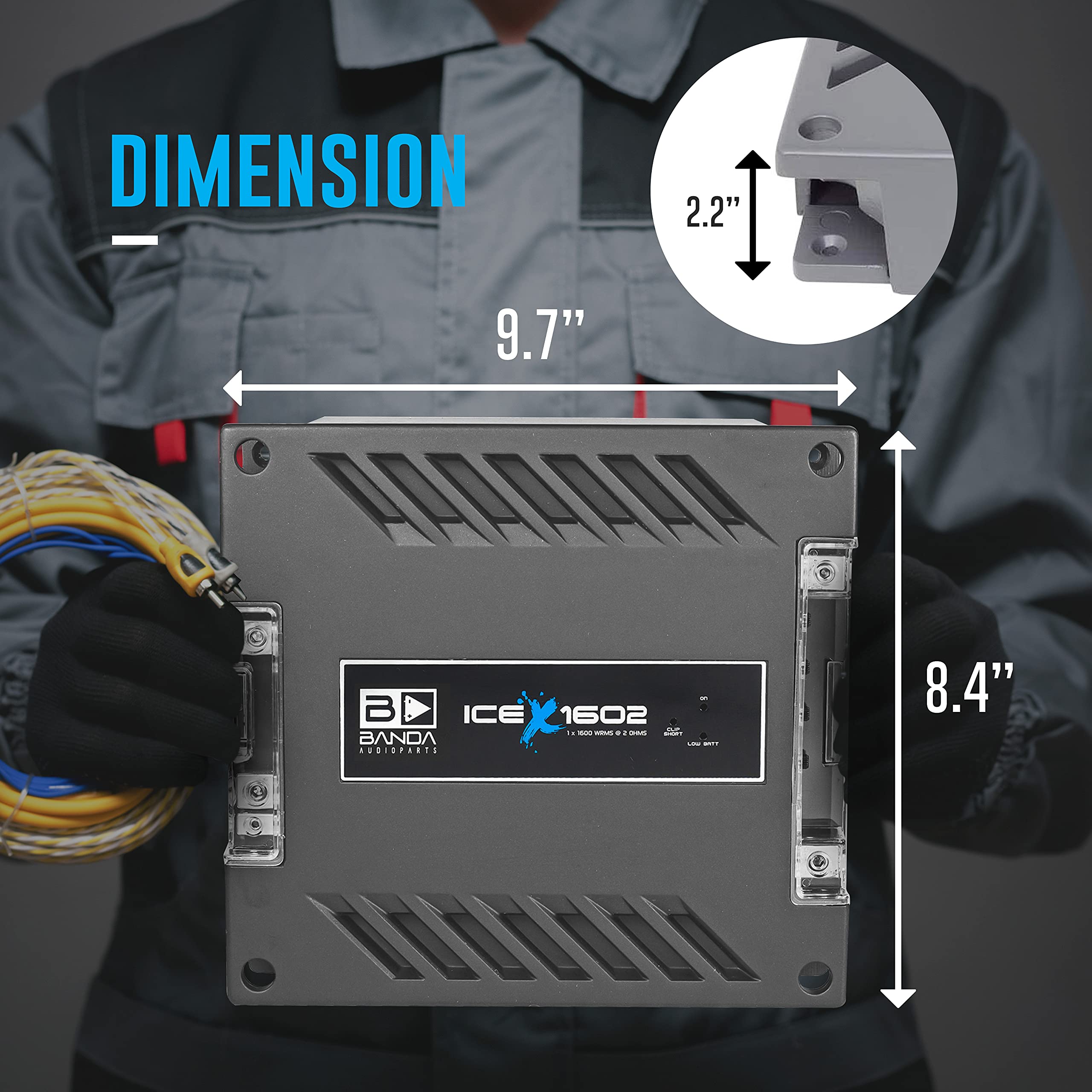 Amazon.com: 1-Channel Vehicle Audio Bass Amplifier - 1900 Watts