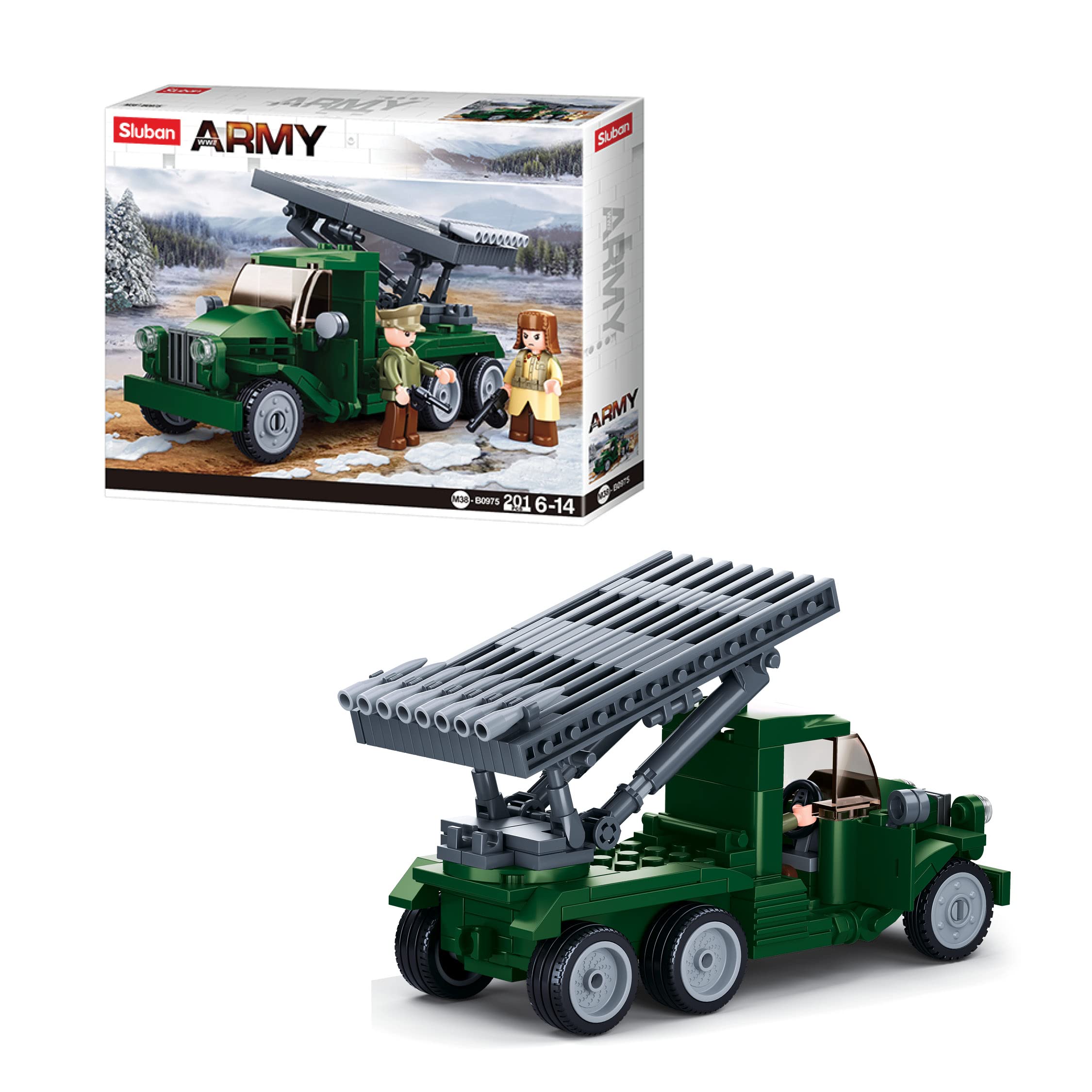 Sluban ARMY(Battle of Budapest) Katyusha Rocket - 201 Pcs -Building Blocks Kit for Boys and Girls Aged 6 Years and above Ideal for Birthday Gift Return Gift, Blocks compatible with other leading Brand (B0BW4CD98P) Amazon Price History, Amazon Price Tracker