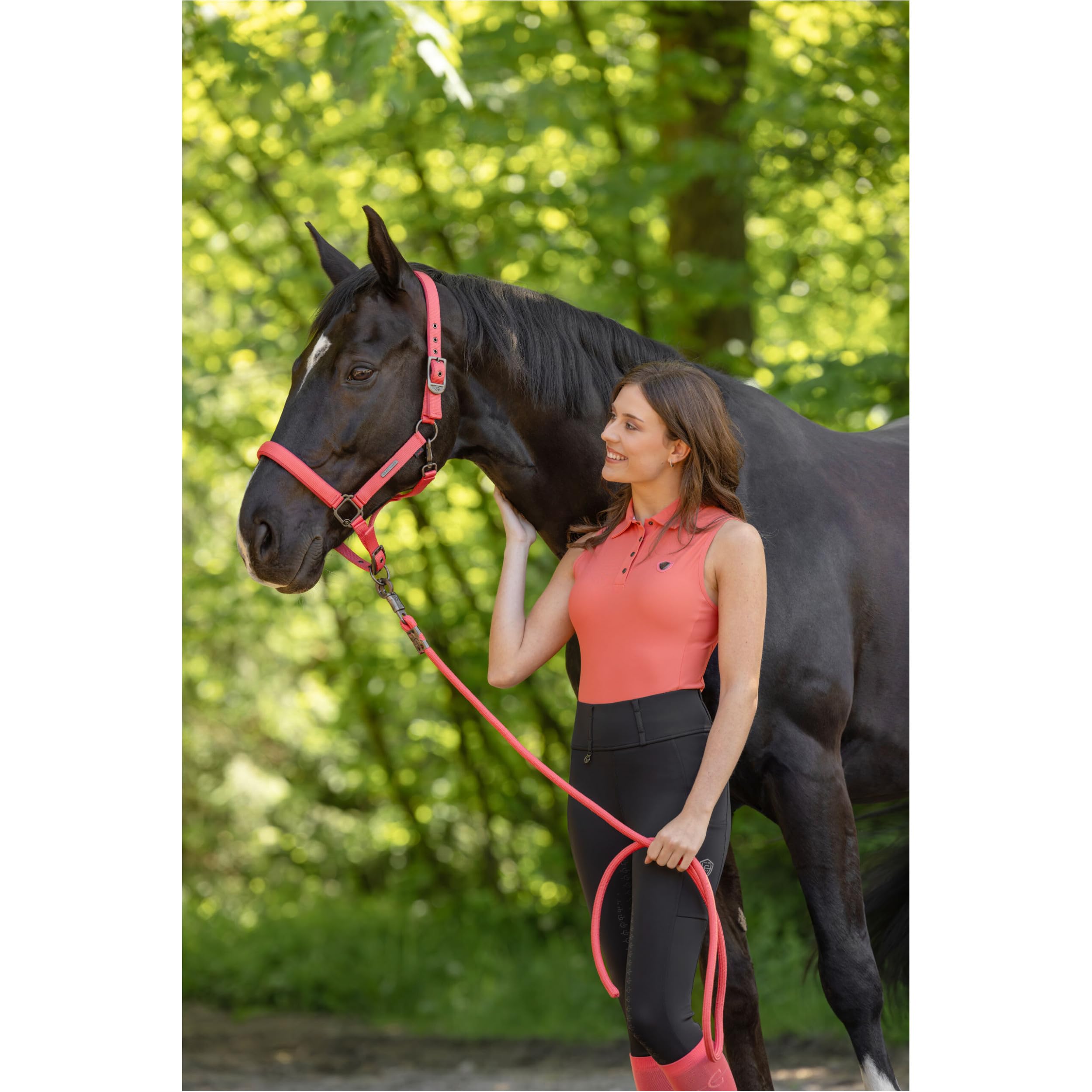 Covalliero - Damen Top – ärmelloses T-Shirt – Shirt mit Kragen & tailliertem Schnitt – Reitshirt aus Piquéstoff – atmungsaktives Sport Shirt – Reitbekleidung in vielen Farben & Größen