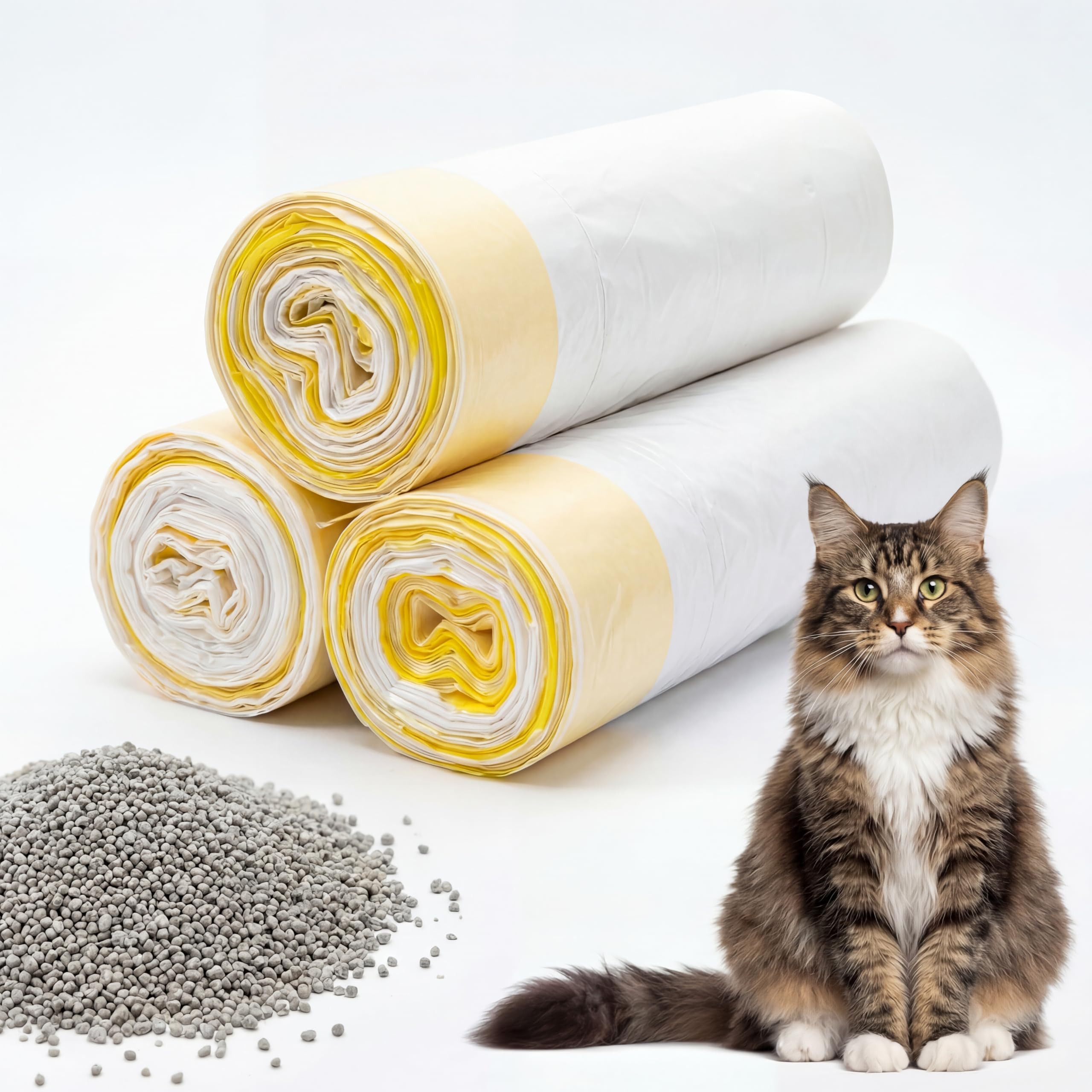30 forros universales para bandeja de arena para gatos, con cordón, resistentes a los arañazos, a prueba de fugas y resistentes, para mascotas, 60 x 30 cm