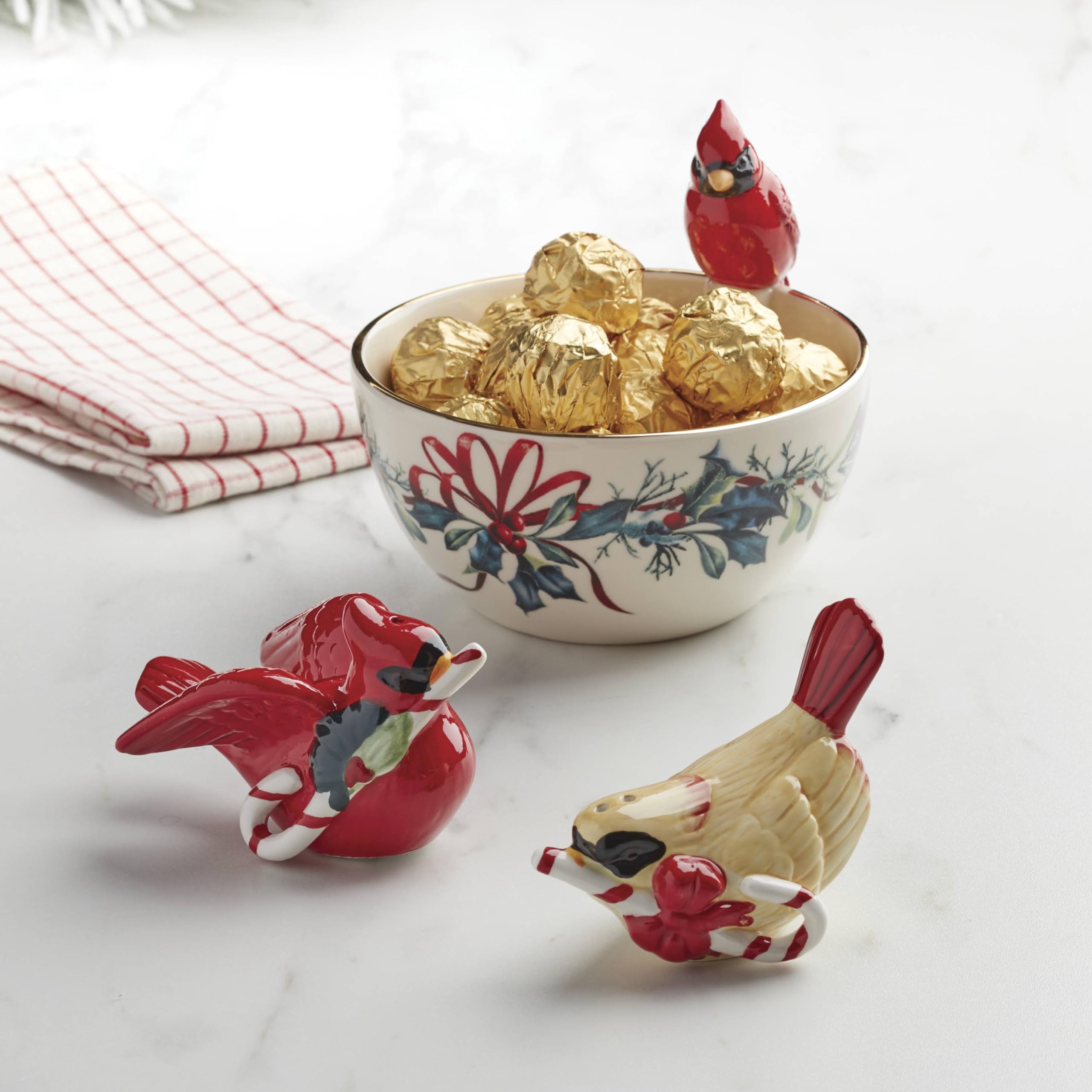 LENOX ボウル Amazon | Lenox Winter Greetings カーディナルボウル 1.37 レッド