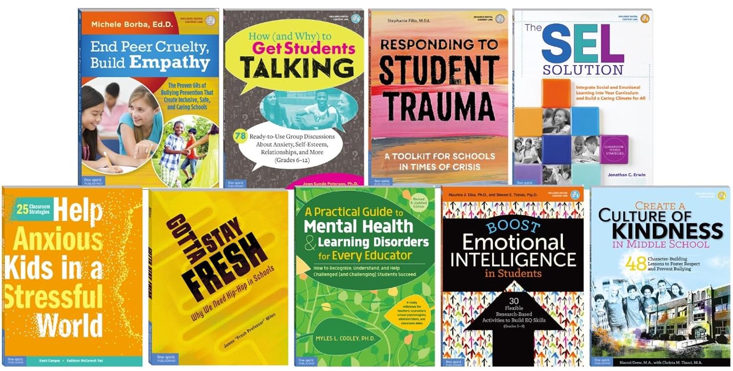 Mental Health Educator Resources, Middle and High School 9-Book Set (Free Spirit Professional®)