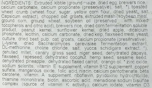 Miniatura 8 de Hagen Tropimix Alimento para pájaros para periquitos canarios y pinchos HARI Parrot Comida con semillas huevo frutas y verduras mezcla de huevo