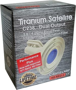C-Band LNBF C238 Performance Plus | 5G RED Interference Filter, 3800 - 4200MHz, Export Model, Not Suitable for US or Canada 5G Interference