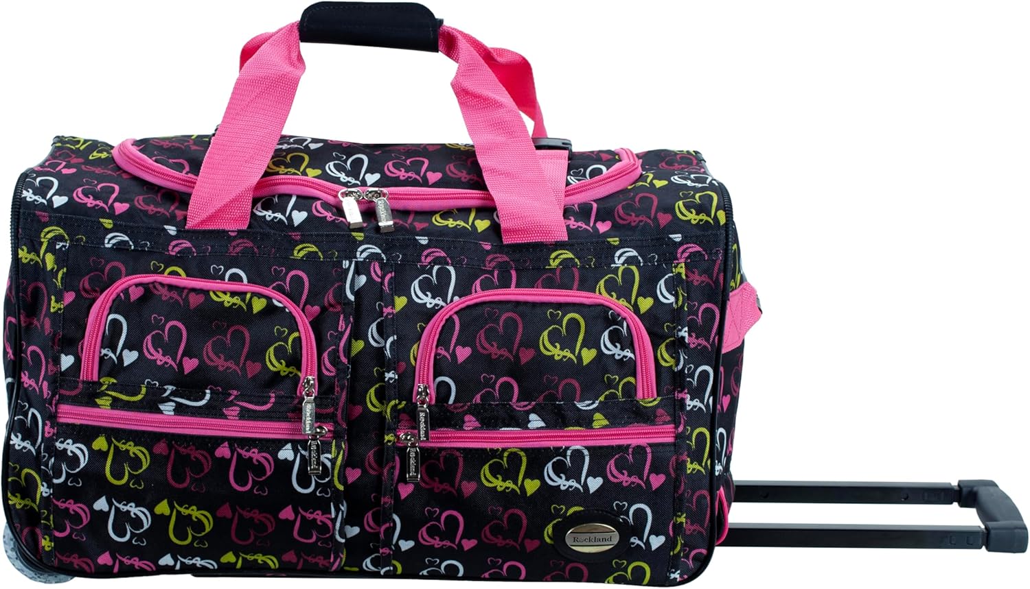 Rockland unisex adult Rolling Duffel Bag, Heart1, 22-Inch US