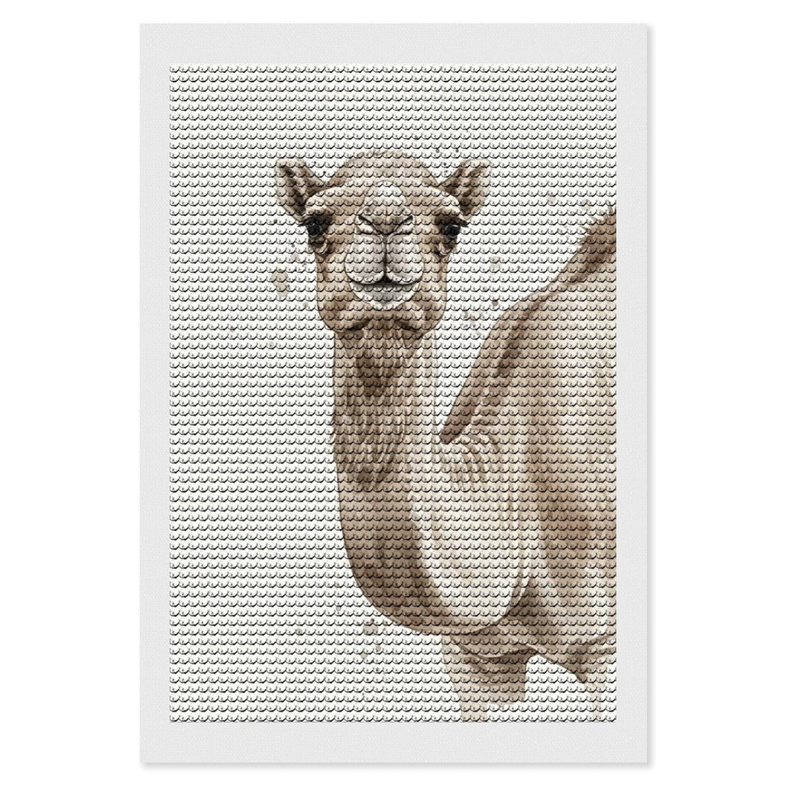 Junmoney Watercolor Camel Portrait Diamond Painting Kit 8"x12", Easy Handmade Project, Easy to Enjoy, Aesthetic Room Decor, Christmas Gift