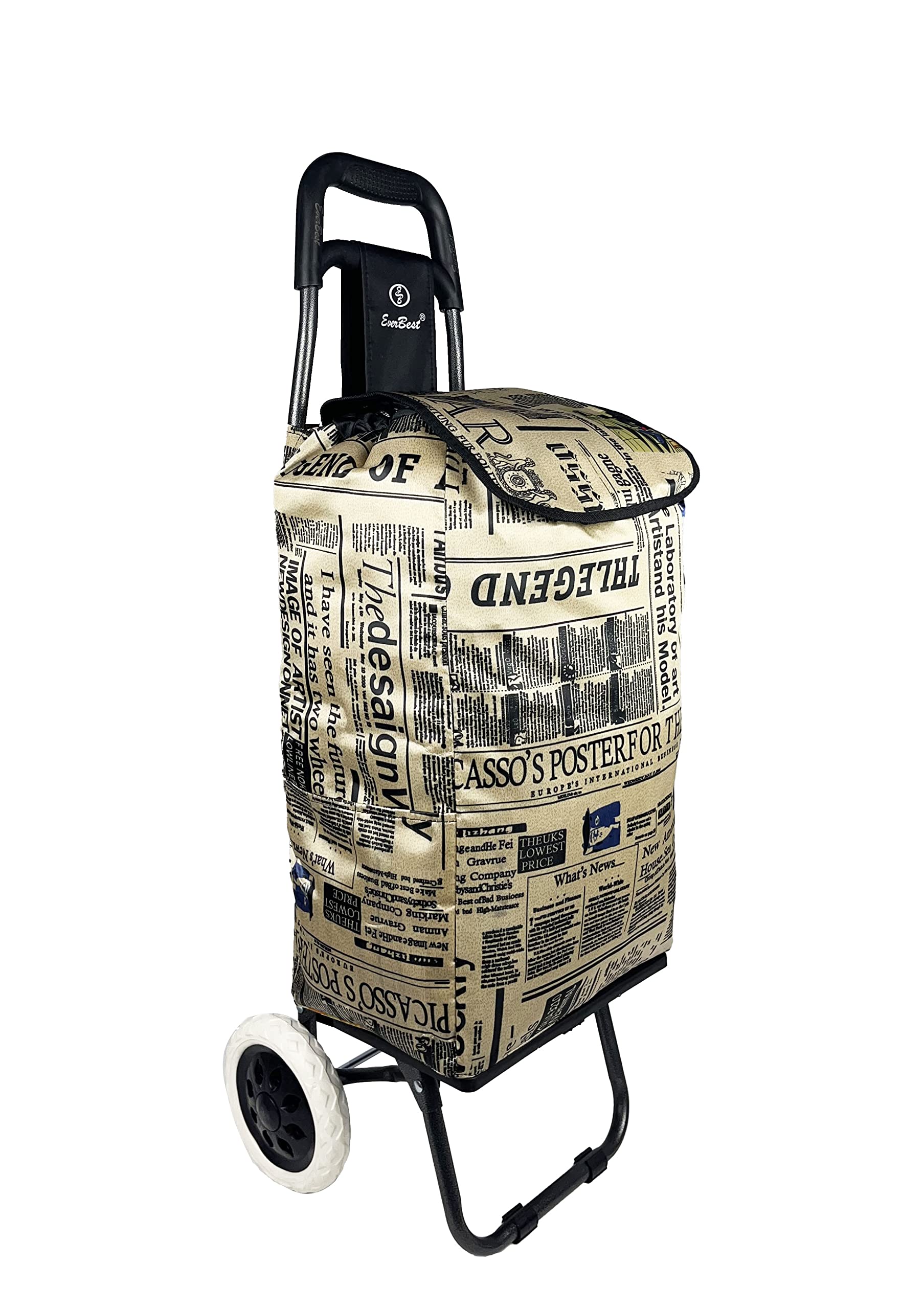 EB EVER BEST-Series Of Bags Metal Shopping Trolley (Beige_EBFSTNP)