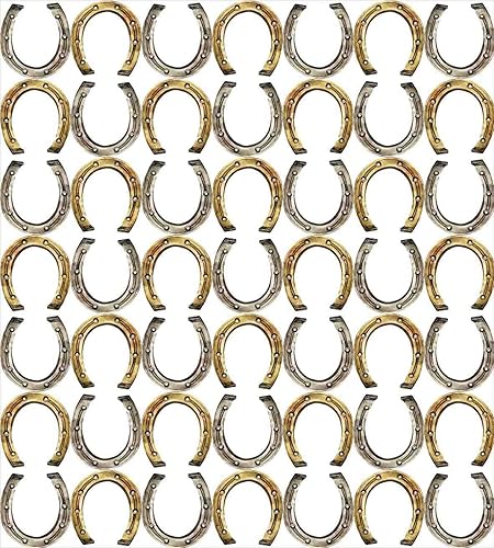 Miniatura 3 de Lunarable Horseshoe Duvet Cover Sets, Luck Riding Equipment Blacksmith Arch Patternic Print, Bedding Set with 2 Duvet Covers 4 Pillowcases, 2 Pack