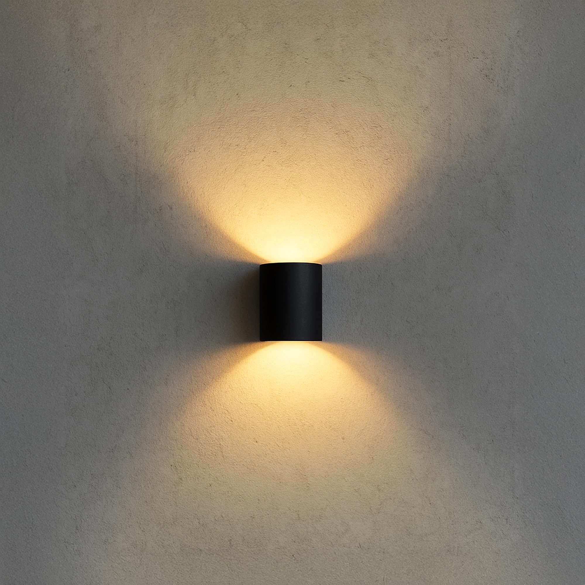 TUANI Wandleuchte Innen schwarz rund Gold Design Up Down Leuchte Fassung für 1x G9