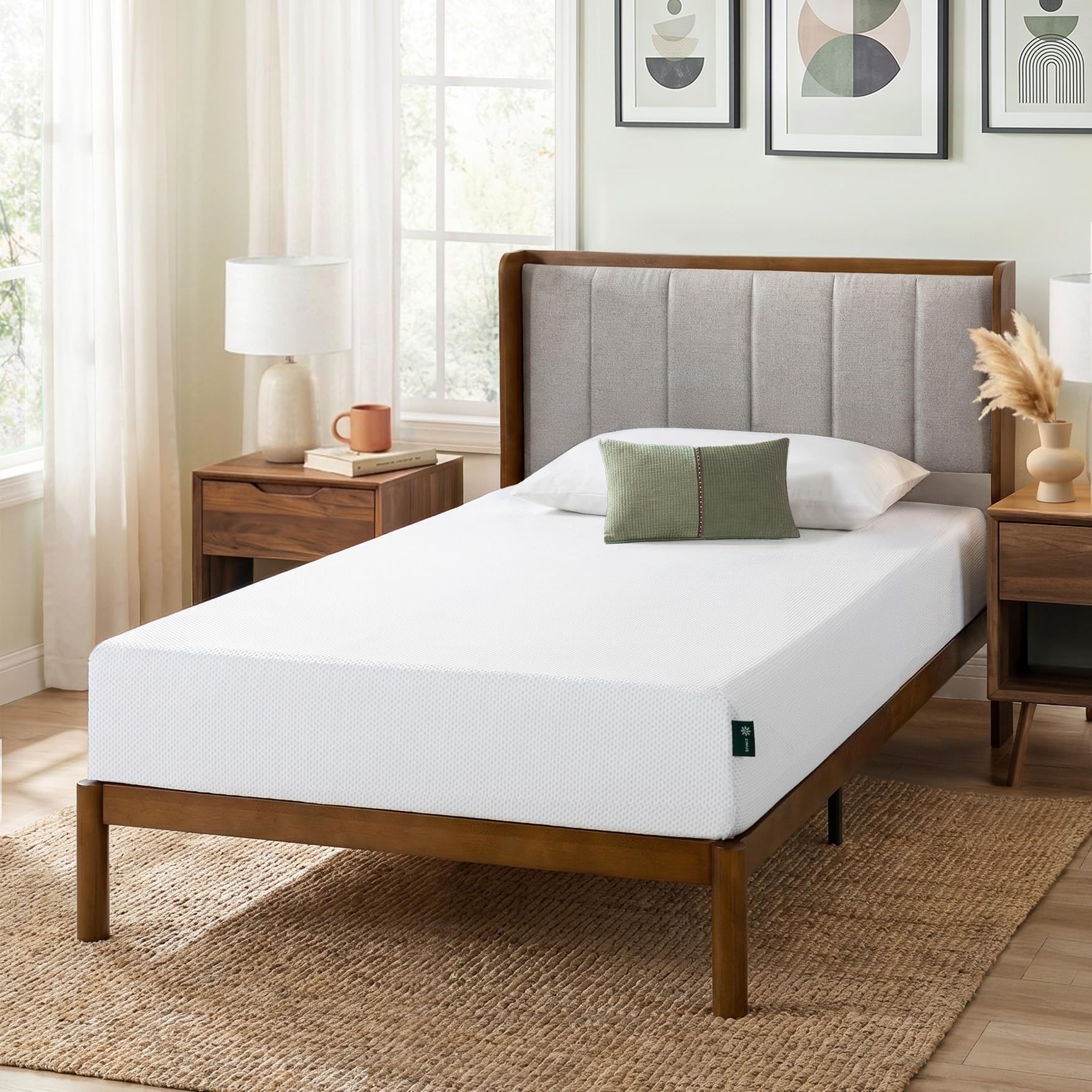 Zinus 8 Inch Green Tea Cooling Memory Foam Mattress [New Version]…