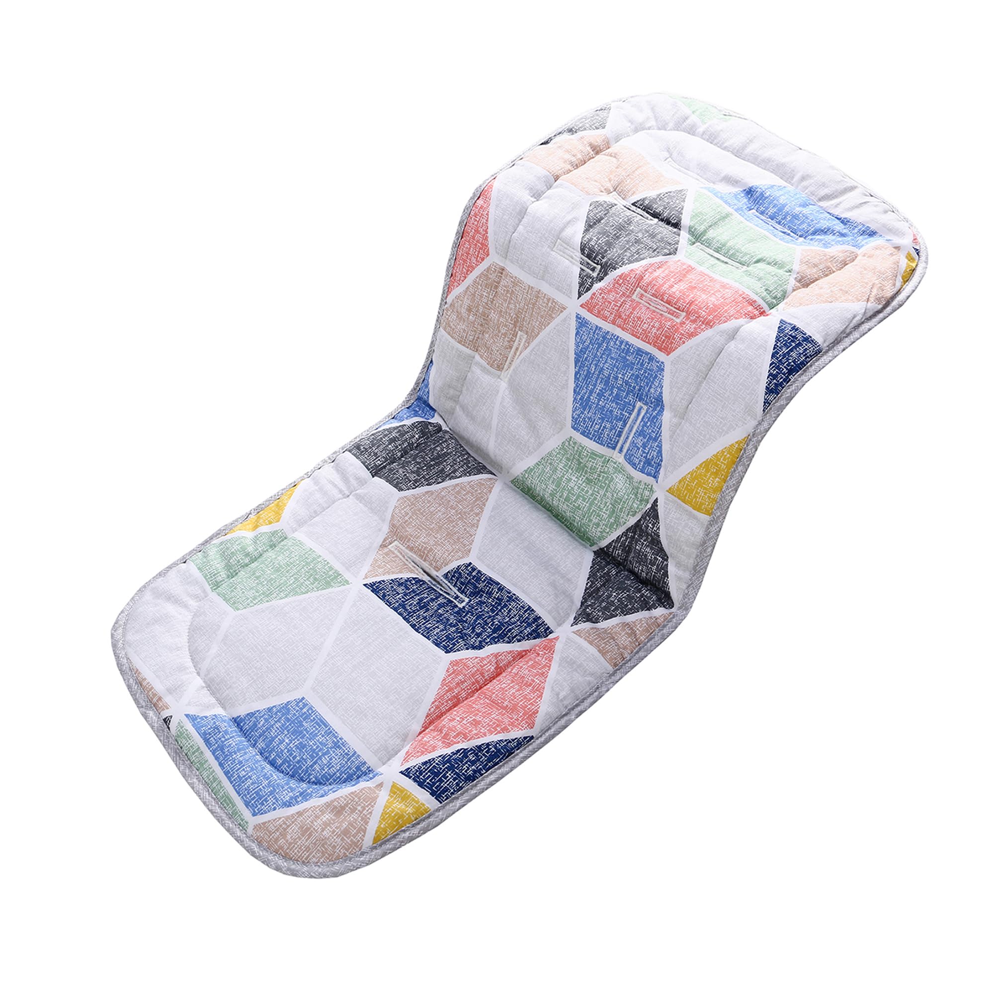 Miracle Baby Cojín Carro Bebe,Colchoneta Silla Paseo Universal Transpirable,Cojín Silla de Paseo para el Cochecito y Asiento de Carro, 100% Algodón (Gris Verde) — view 6