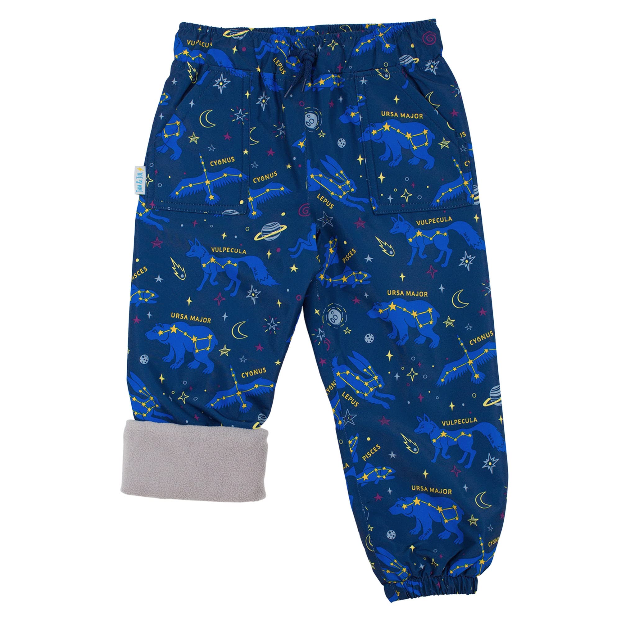 JAN &amp; JUL Kids Toddlers Boys Girls Cozy Dry Water-Proof Rain Snow Pants