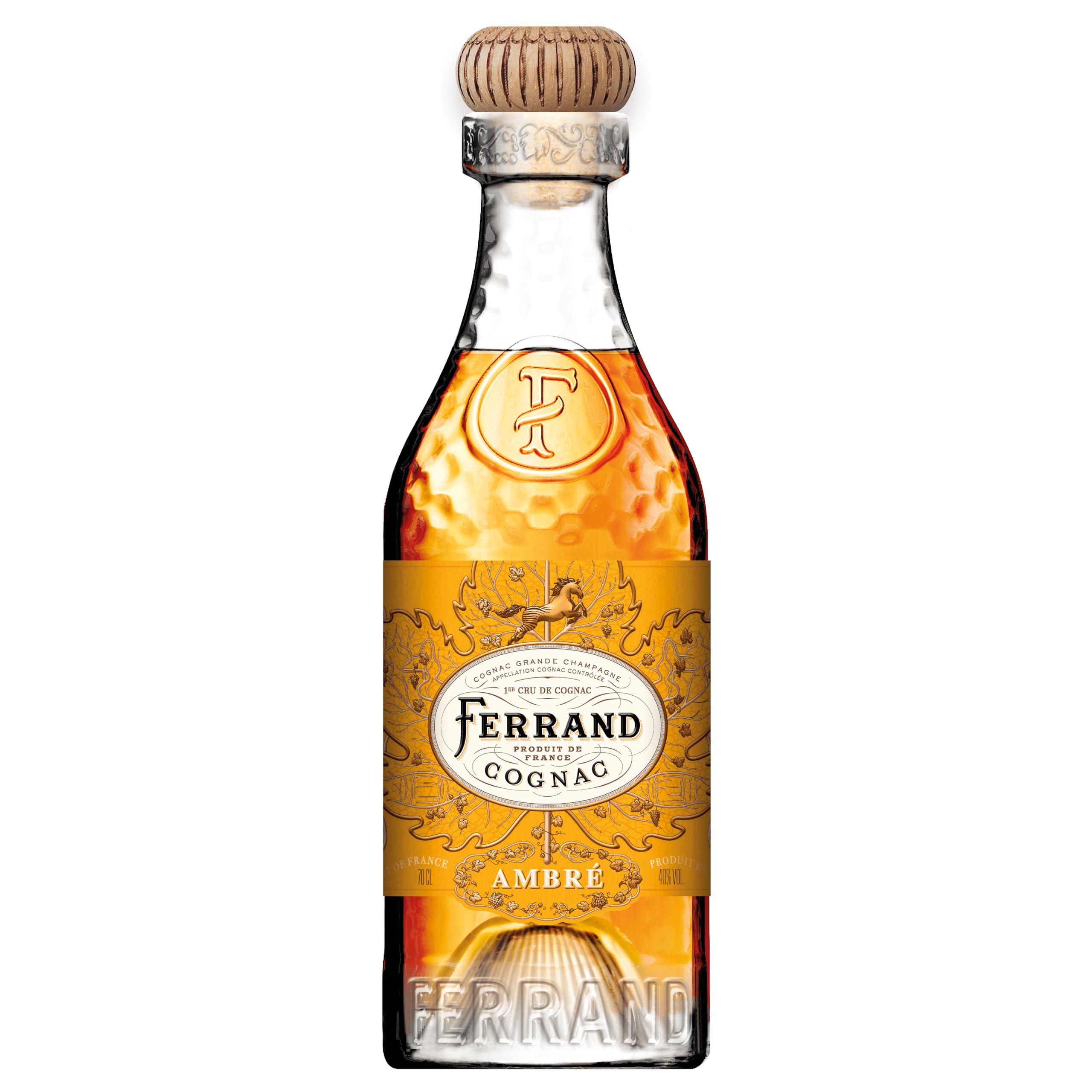 Pierre Ferrand Ambré Cognac, Premier Cru de Cognac Grande Champagne 1er Cru, Ugni Blanc & Colombard grapes, open-flame double distilled, 70cl 40% ABV – bright Sidecar cocktails, sipping & gifting