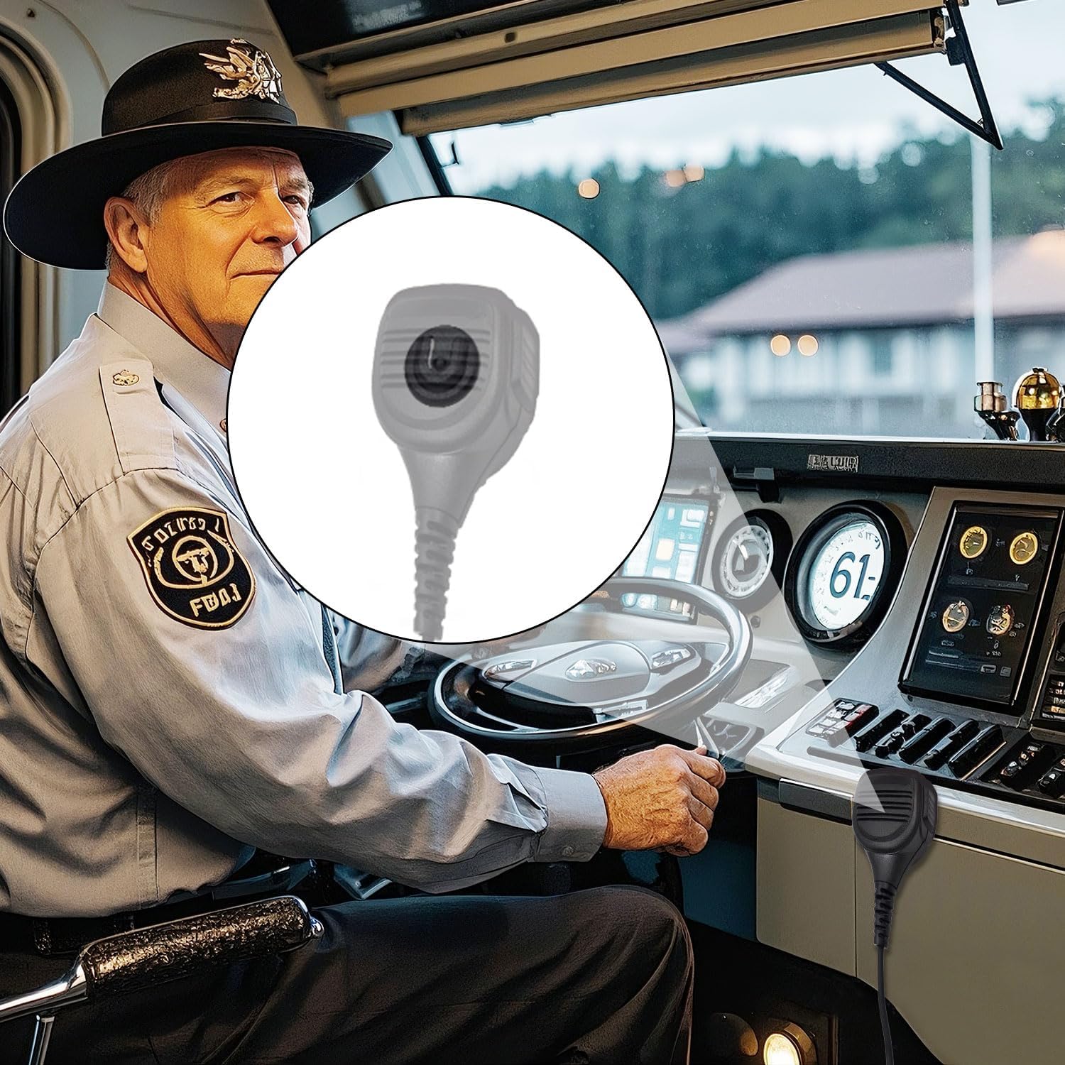 (10-Pack) Universal Ham CB Radio Microphone Holder ,Round Knob Mic Holder Mount Backside with Adhesive for Motorola HLN9073B GM300 GM3688 CDM1250 GM3688 Kenwood TK768G TK868G TM471A Two Way Radios