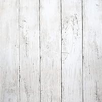 CiCiwind 39.37ft x 17.7in White Wood Peel and Stick Wallpaper - Removable Vintage Plank Vinyl Contact Paper, Covers 58 Sq Ft