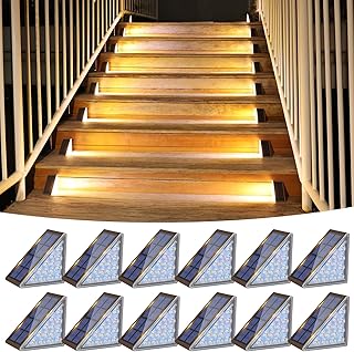 VOLISUN Solar Step Lights Outdoor Waterproof, LED Outdoor Stair Lights, ...