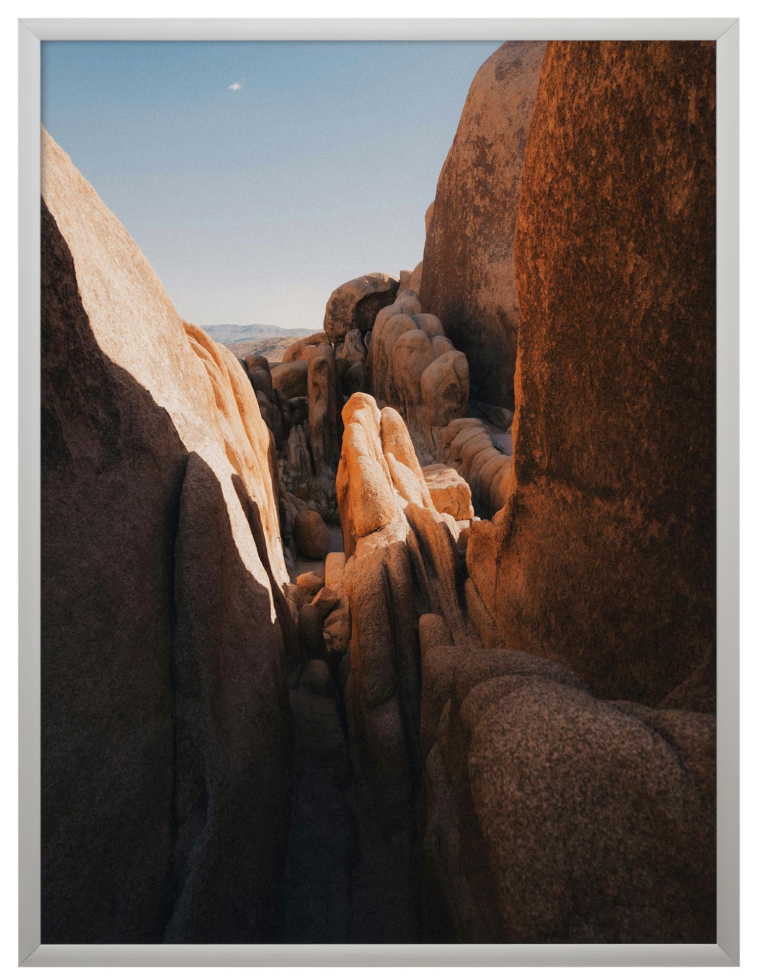 Cadre Photo 60x80 cm en Aluminium argenté cadre decoration murale pour Affiche Poster Œuvre d'Art Photo Puzzle Verre Acrylique avec Filtre UV Fixation Verticale & Horizontale