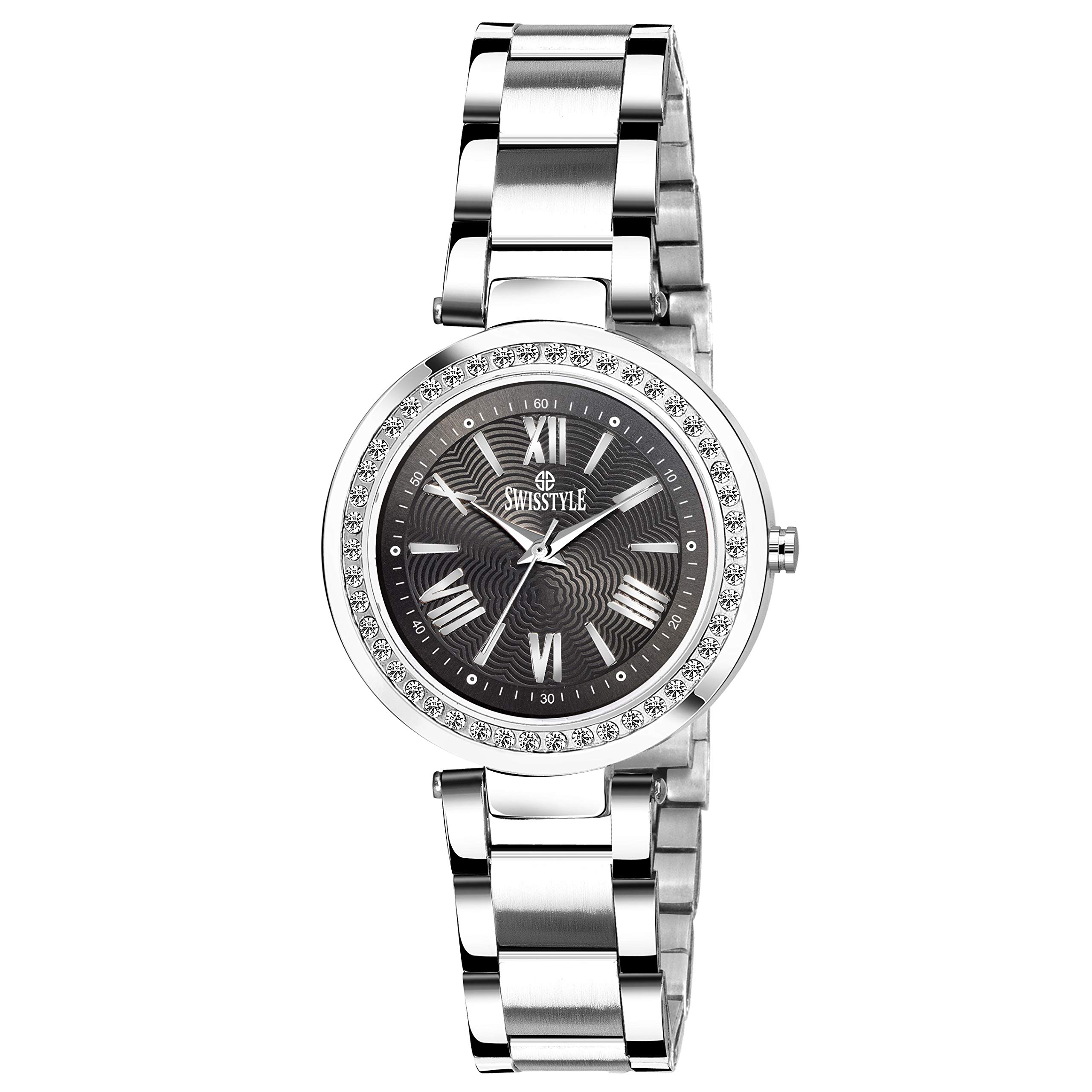 SWISSTYLE Analogue Black Dial Womens Watch-SS-LR313-BLK-CH (B07T35CK85) Amazon Price History, Amazon Price Tracker