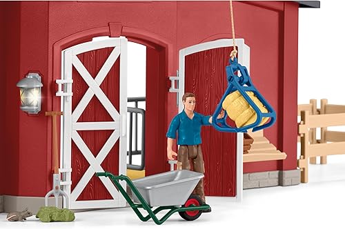 Miniatura 10 de Schleich Farm World, Farm Animal Toys and Sets for Kids, Red Barn Playset with Farm Animal Figurines, Red