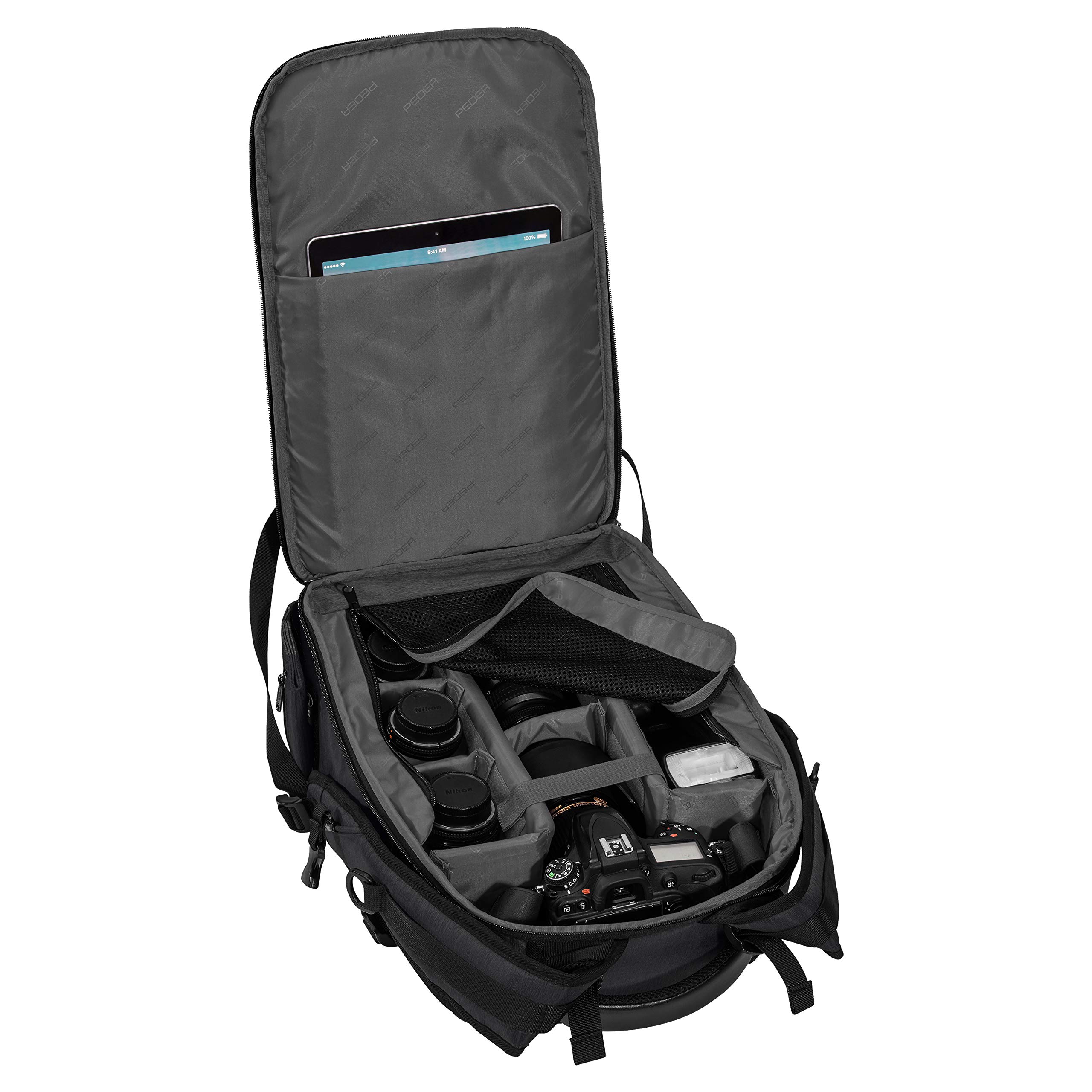 PEDEA Borsa per fotocamera Fashion, Panasonic Lumix DMC G70, G81, GM5, GX80, GH4, GX8 / Sony Alpha 6500 / Nikon D5600