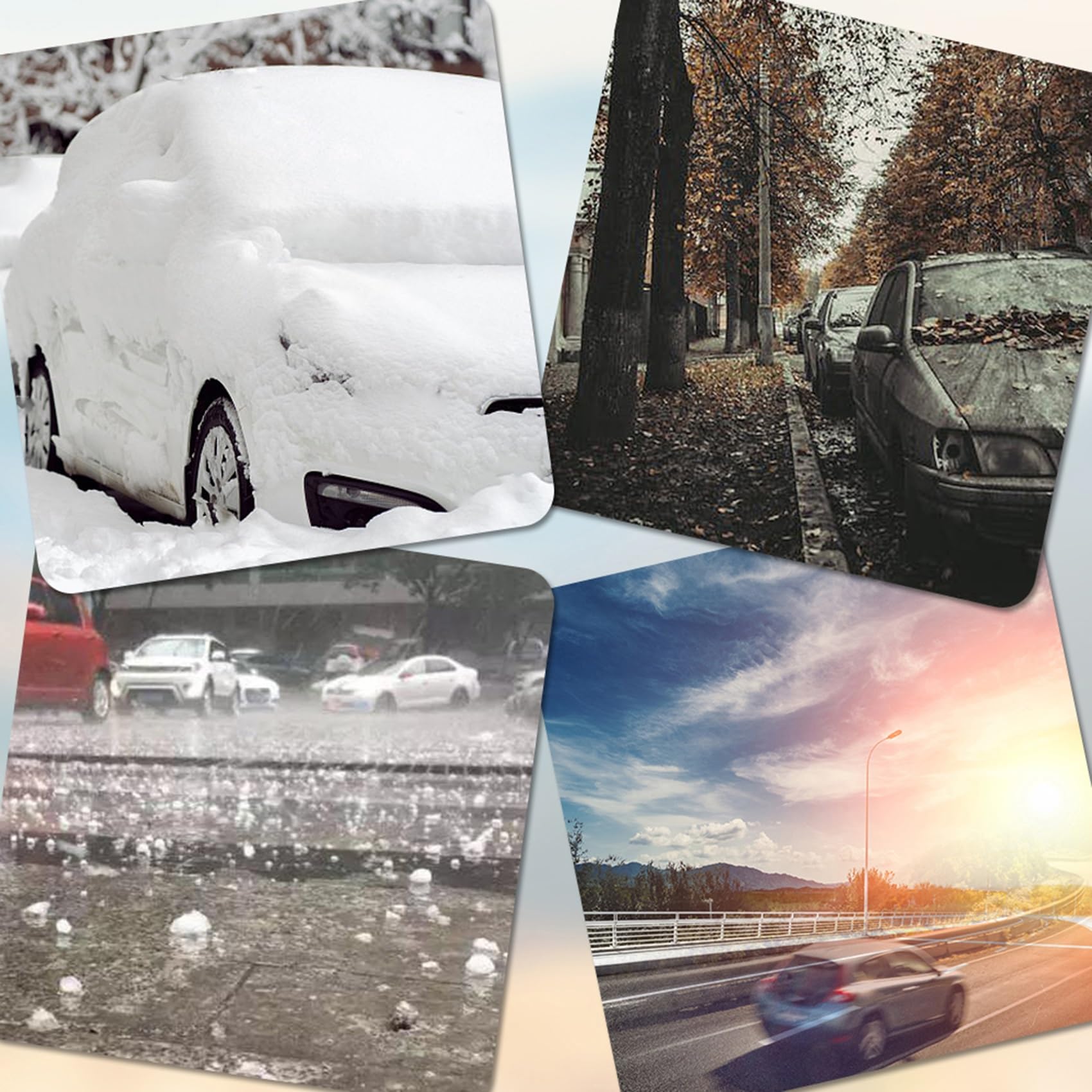 Copriauto Universale Navaris Anti-Grandine - Telo Protettivo Impermeabile Taglia M - Foto 4