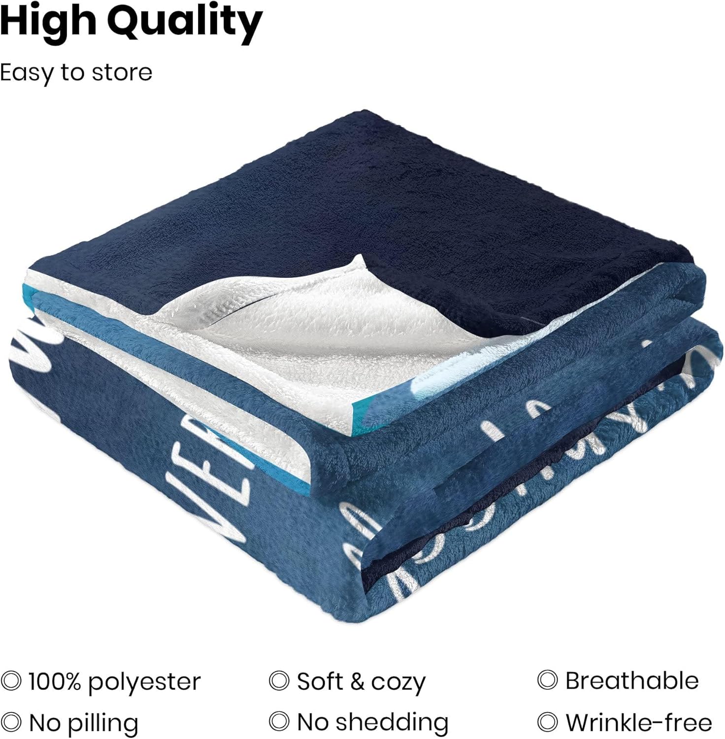 Julazy Fathers Day Dad Gifts Blanket, Birthday Gifts for Dad from Daughter Son 60"x50" Throw, Dad Gift from Kids, Best Daddy Ever Gift Ideas - Image 6