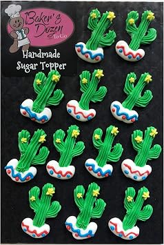 Fiesta Themed Cupcake Toppers Fiesta Cactus