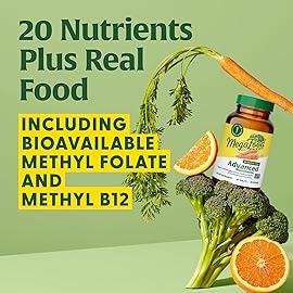 MegaFood Advanced Multivitamin for Women 55+, Womens Multivitamin, Methylated B12, Methyl folate, Choline, Vitamin D3, Biotin, Healthy Aging, Brain & Bone Health, Vegetarian, 120 Tablets (60 Servings)